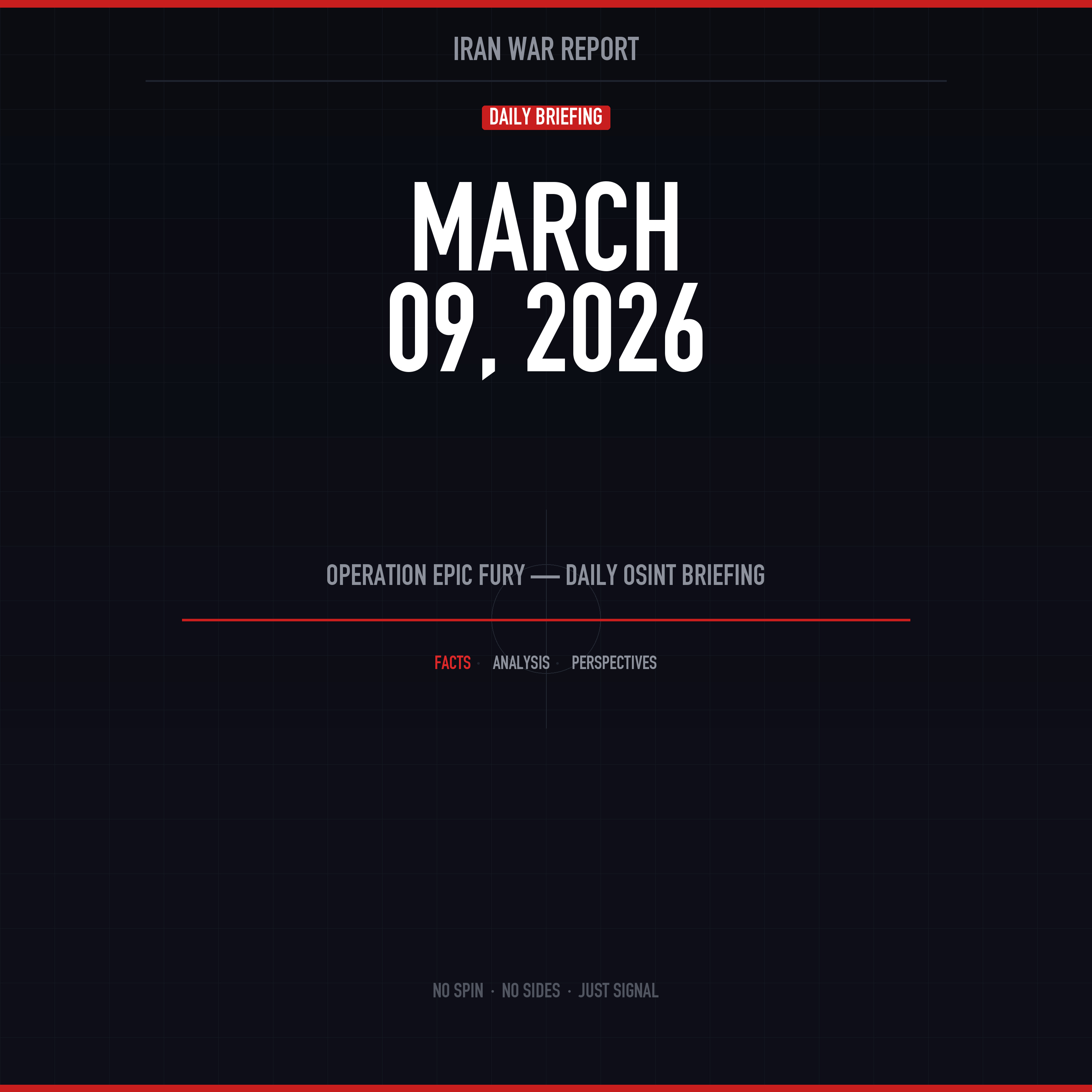 Iran War Report — March 09, 2026
