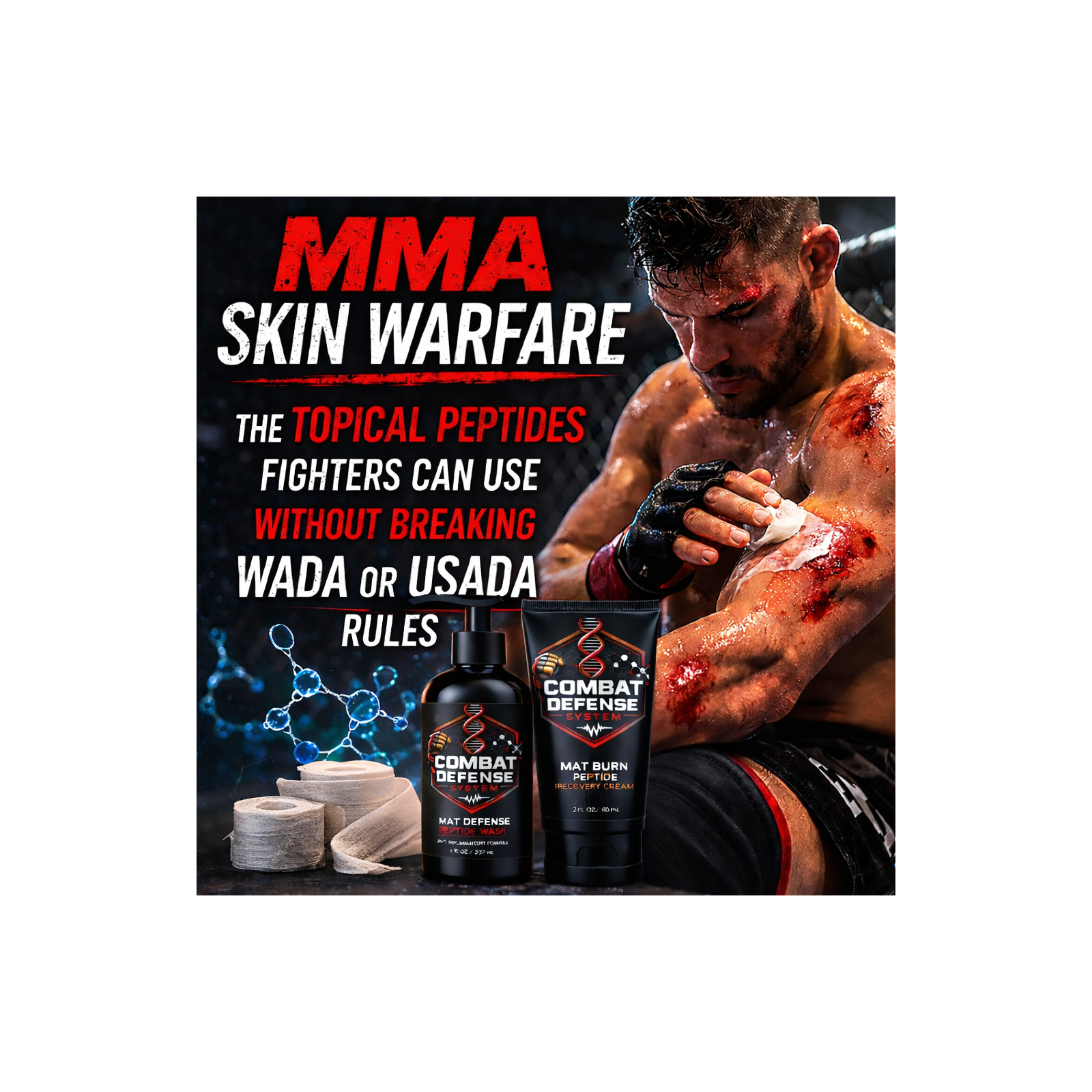 MMA Skin Warfare: The Topical Peptides Fighters Can Use Without Breaking WADA or USADA Rules