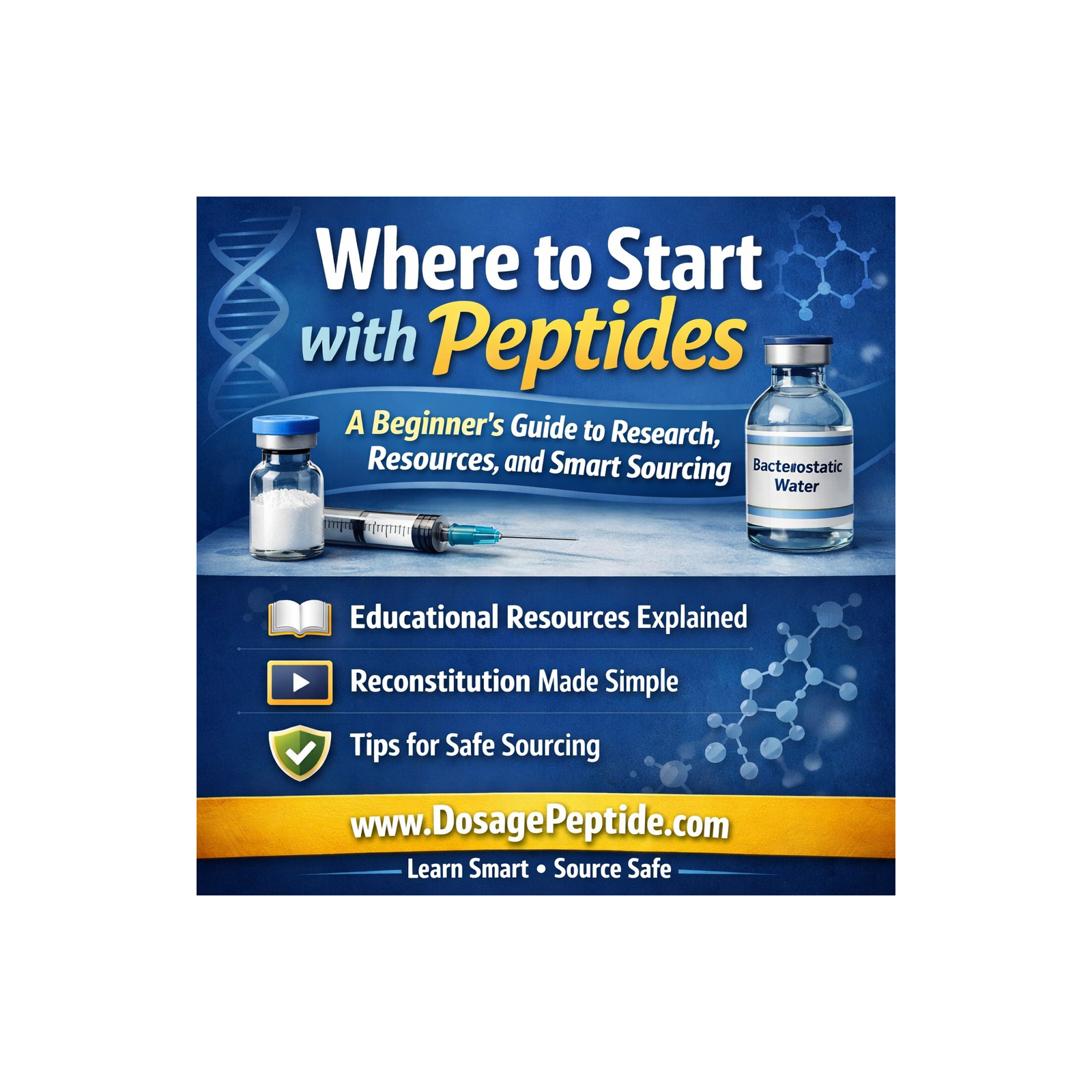Where to Start with Peptides: A Beginner’s Guide to Research, Resources, and Smart Sourcing