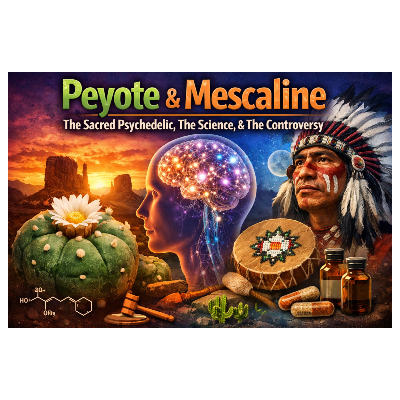 Peyote and Mescaline: The Sacred Psychedelic, The Science, and The Controversy episode artwork