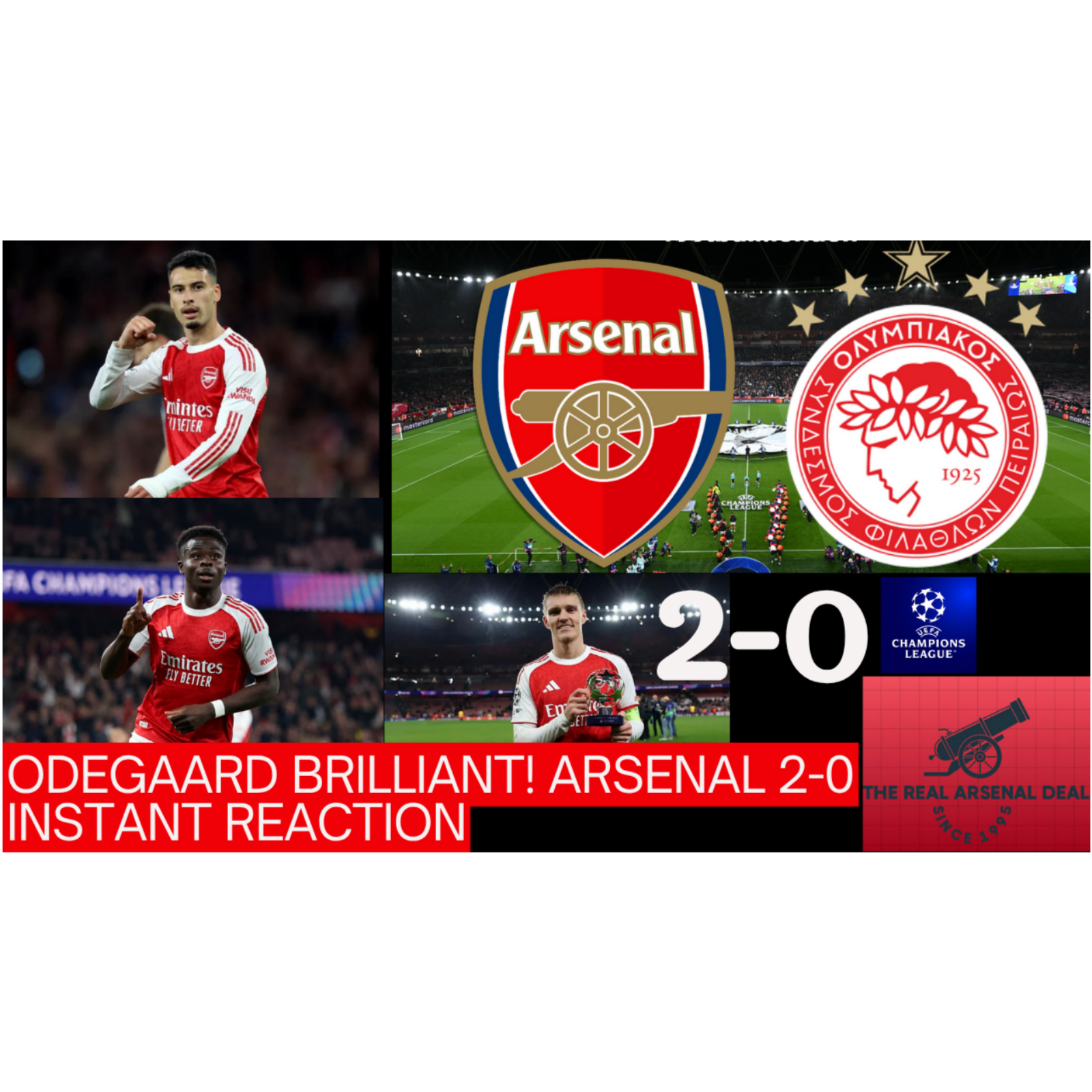 🔥 Arsenal 2-0 Olympiacos | Instant Reaction! | Odegaard Masterclass & Missed Chances! | Champions League 2025 🔥 episode artwork