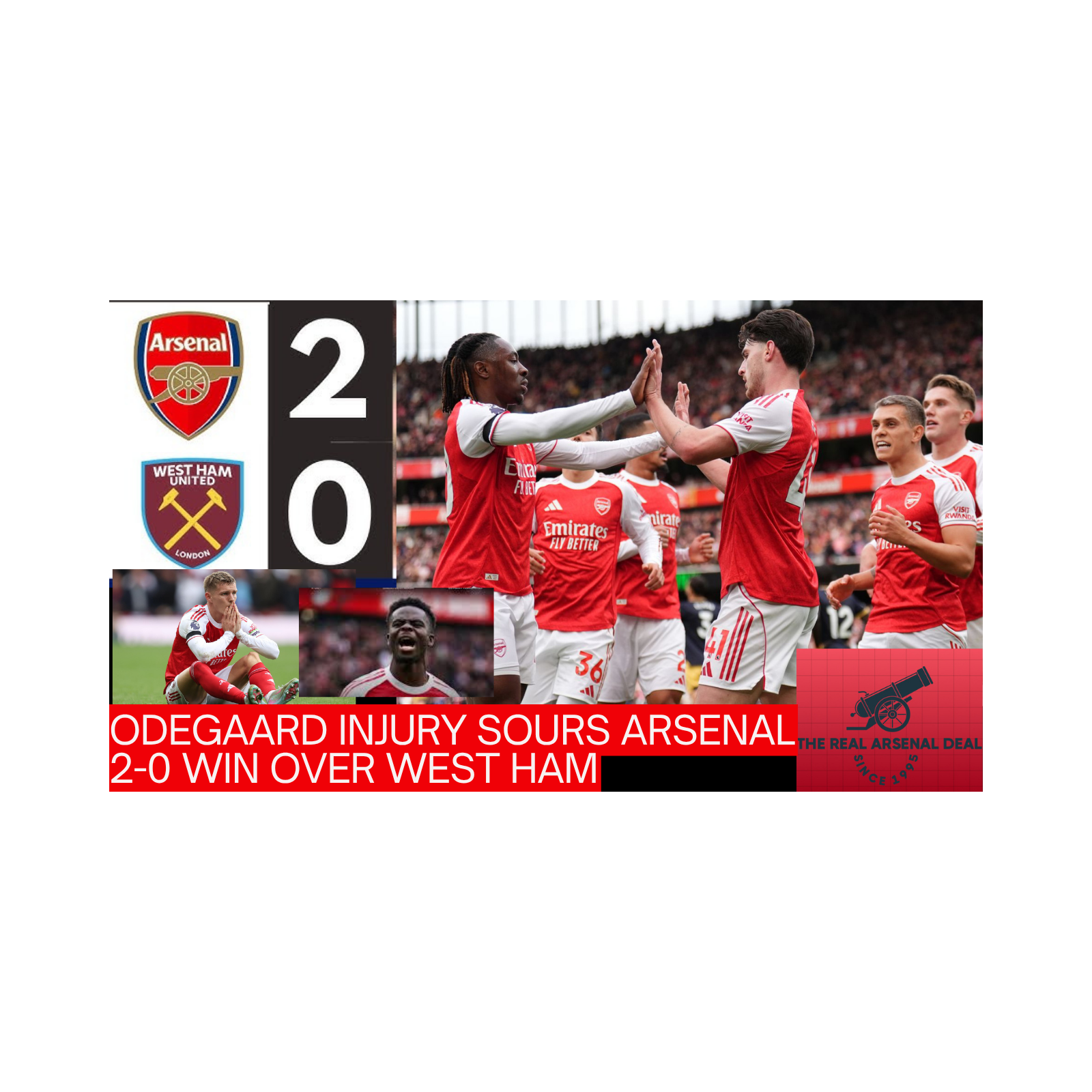 Arsenal BACK ON TOP! 2-0 Win Over West Ham + Ødegaard Injury Blow episode artwork