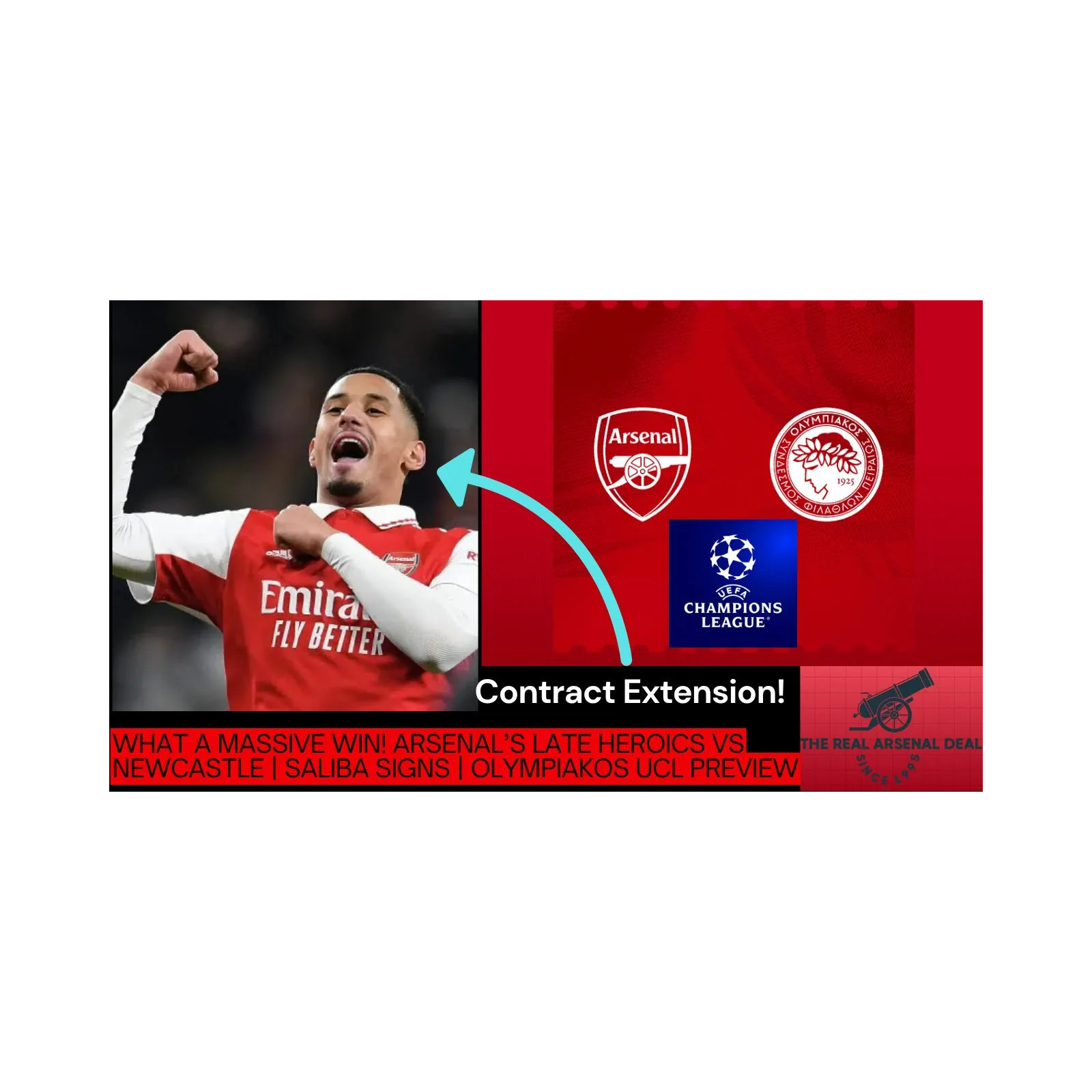 **RE-UPLOADED Due To Technical Issues** MASSIVE WIN! Arsenal’s Late Heroics vs Newcastle | Saliba Signs | Olympiakos UCL Preview episode artwork