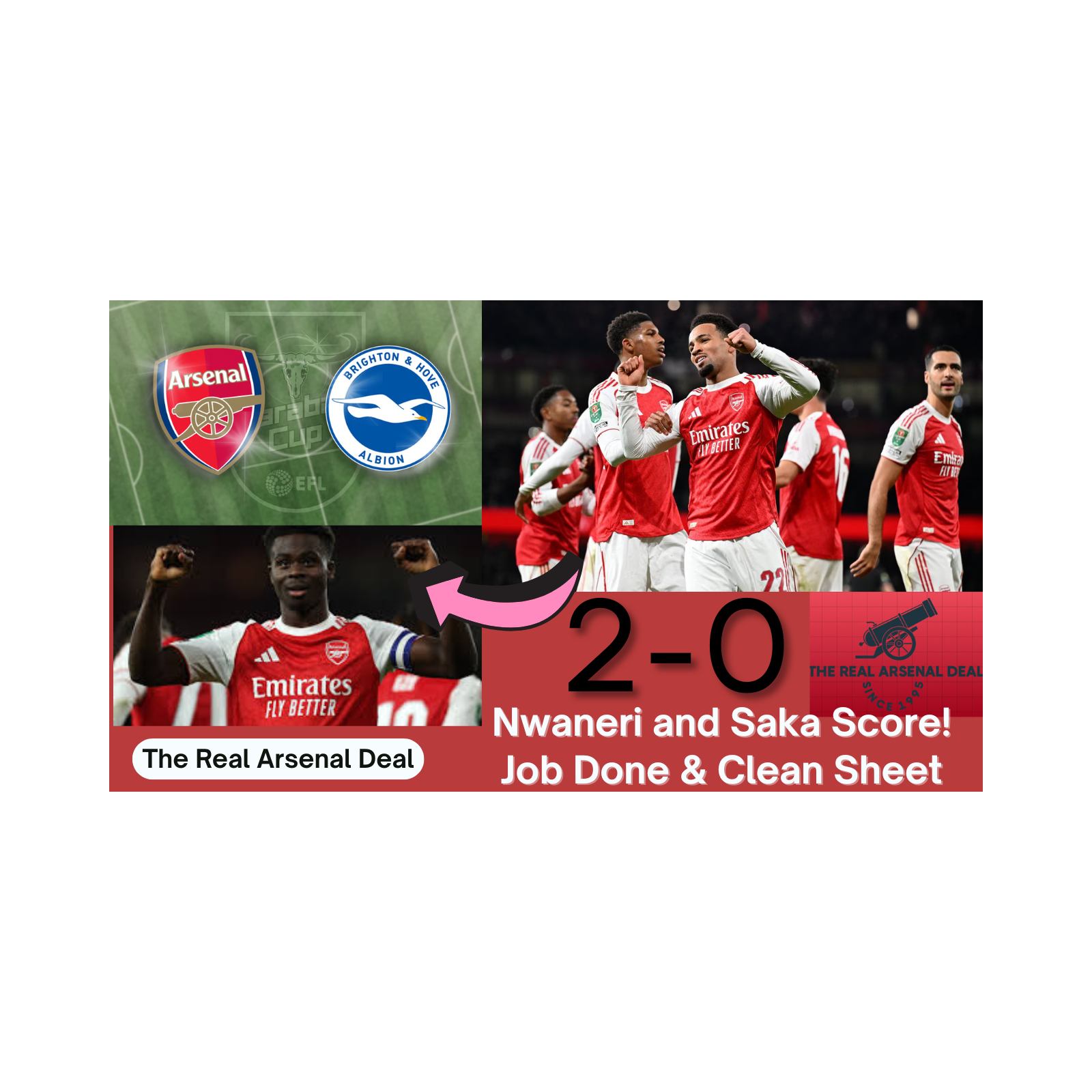 ⚽ Arsenal 2-0 Brighton | Match Review & Instant Reaction | EFL Cup | Nwaneri & Saka Send Arsenal Through! 🔴⚪ episode artwork