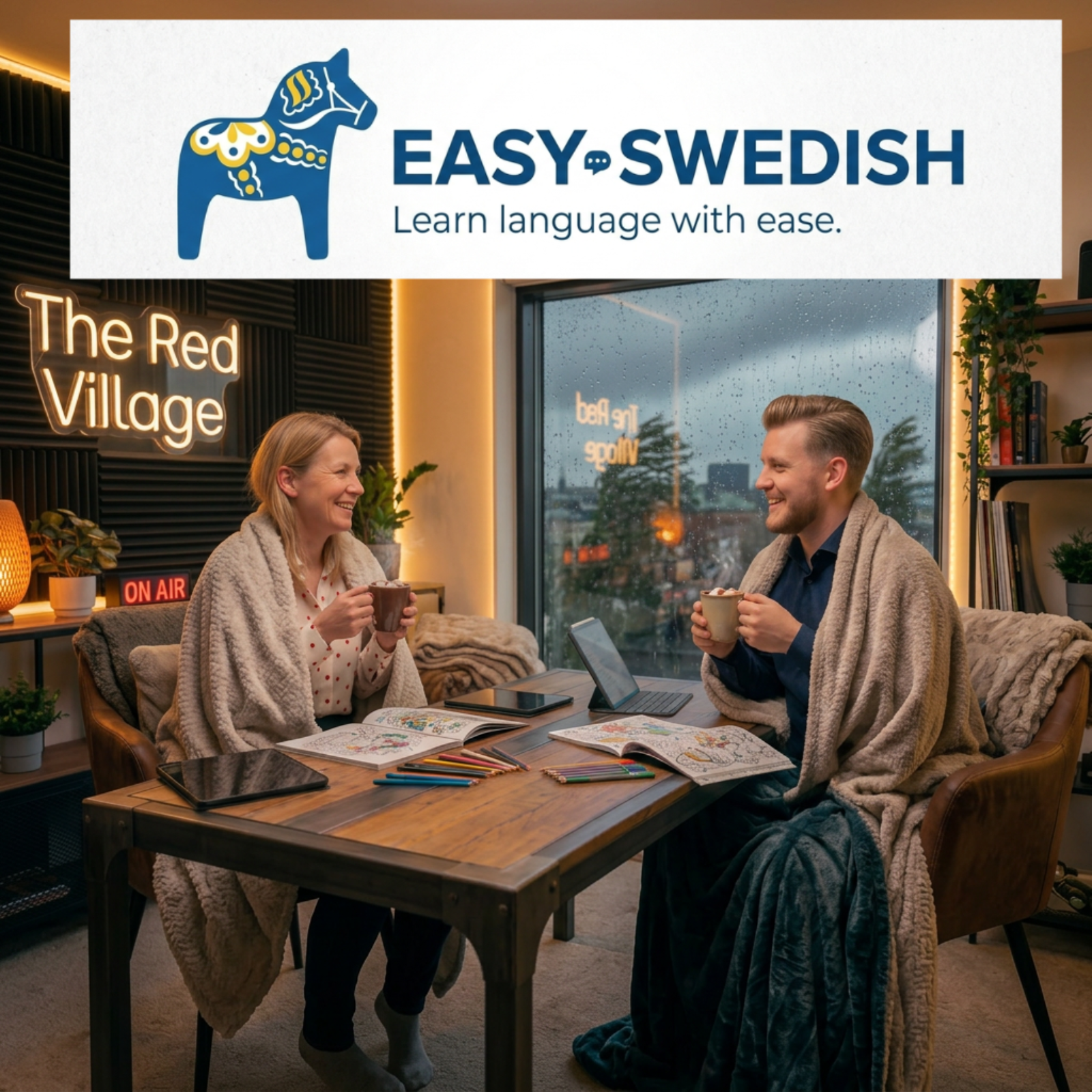 Easy Swedish Podcast:🎧 The Art of Slowing Down: Finding Your "Mys" & Beating Stress (The Red Village A2) episode artwork