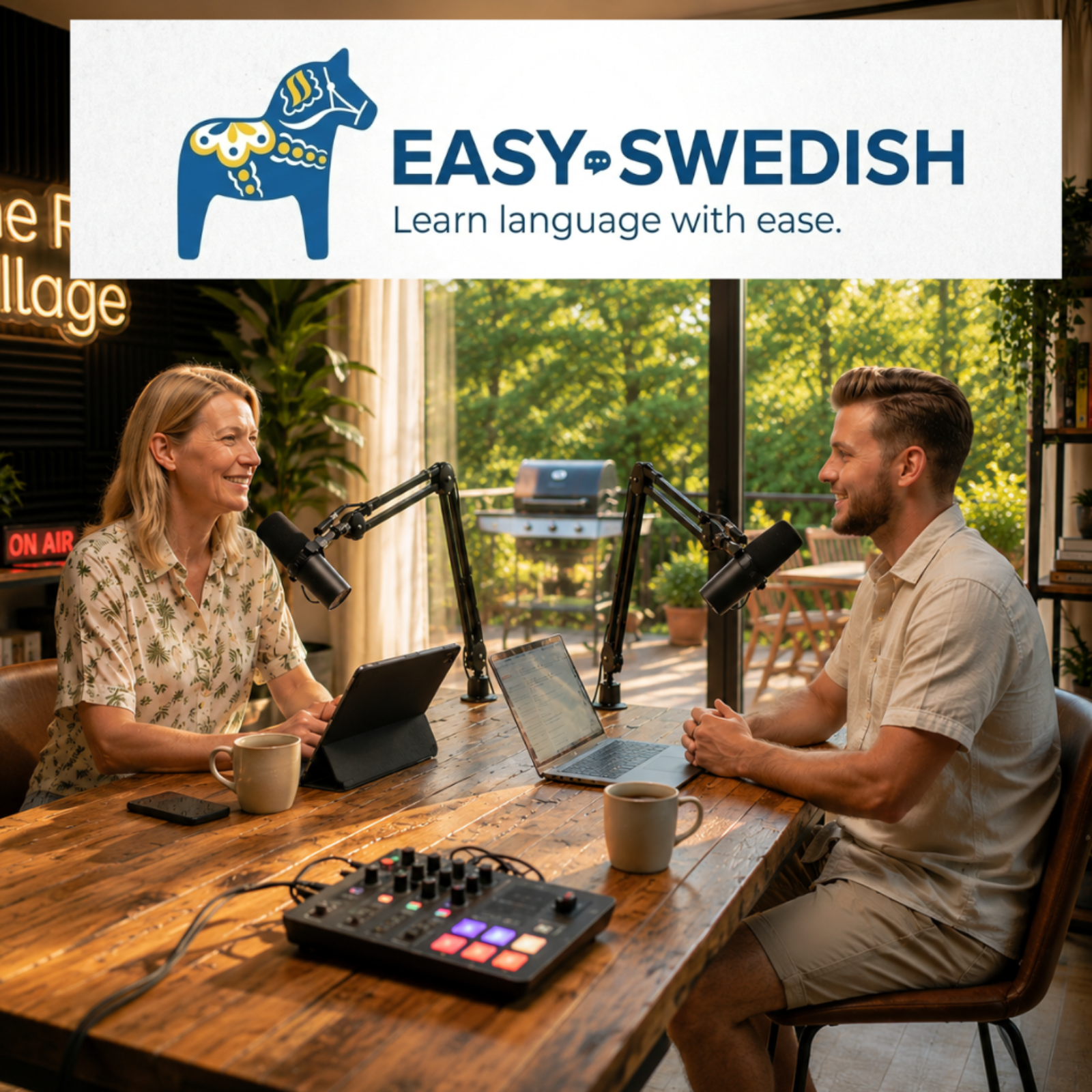 🌦️ Podcast in Easy Swedish: The Swedish BBQ Obsession: Grilling in the Rain! (A2 Swedish) episode artwork