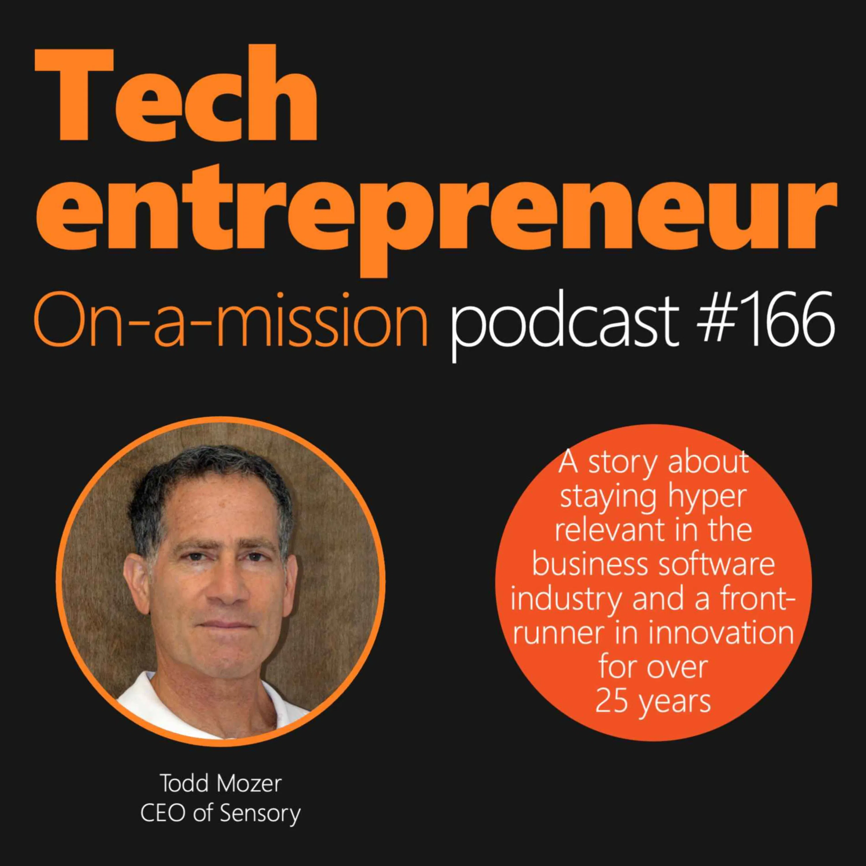 #166 - Todd Mozer, CEO of Sensory - On staying relevant in business software for more than 25 years