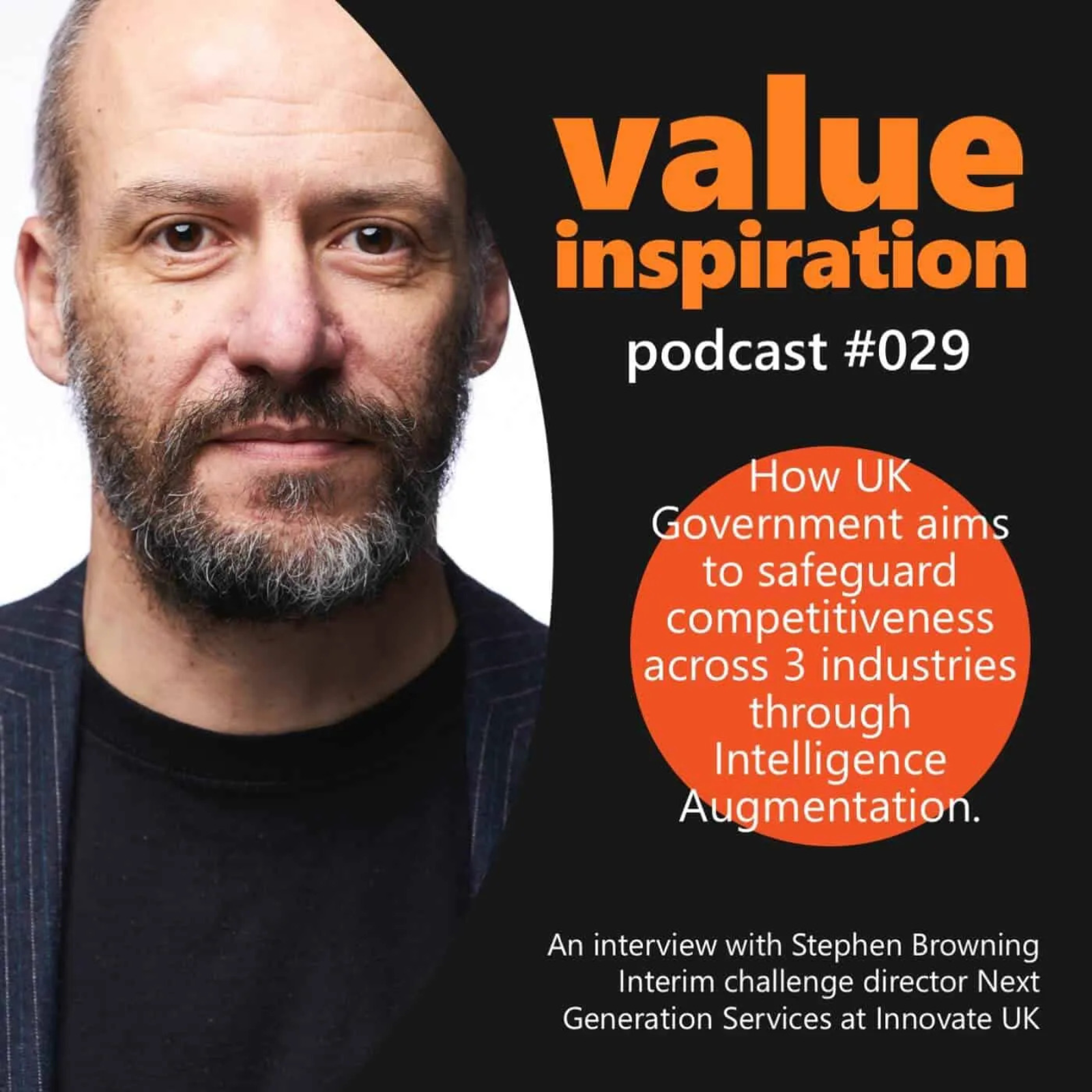 #30 - Stephen Browning, Innovate UK - On using intelligence augmentation to transform 3 very traditional UK industries