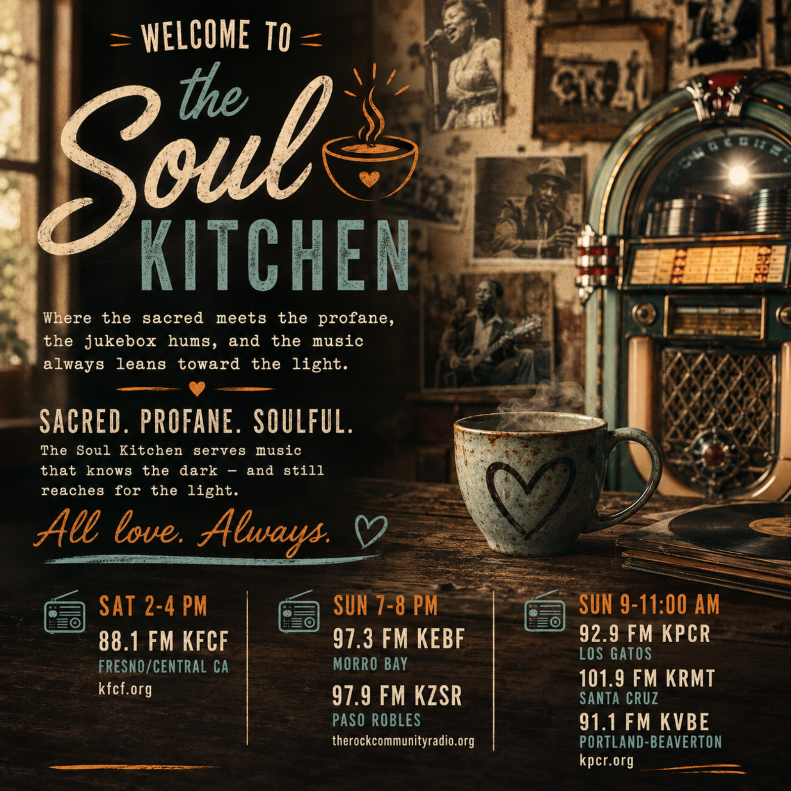 May 10 The Soul Kitchen 92.9 FM KPCR Los Gatos/Santa Cruz episode artwork