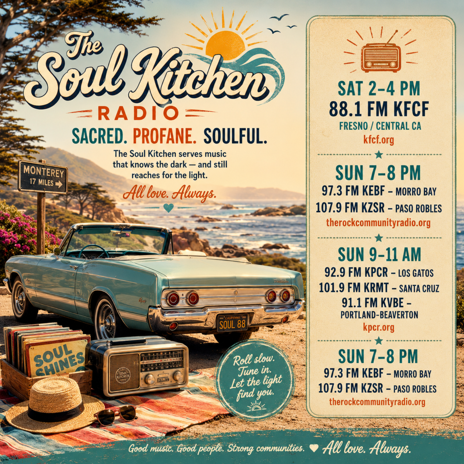 July 5 The Soul Kitchen 92.9 FM KPCR Los Gatos episode artwork