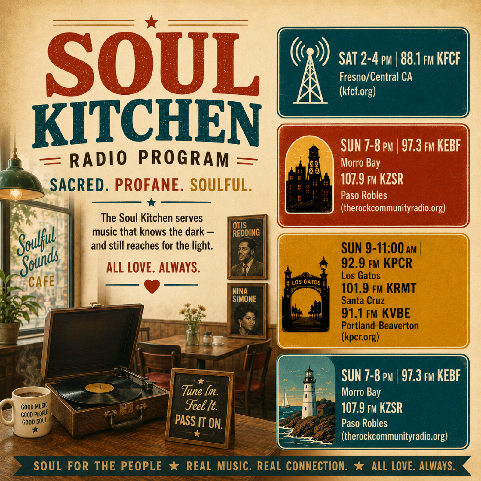 July 12 Soul Kitchen 92.9 FM KPCR Los Gatos episode artwork