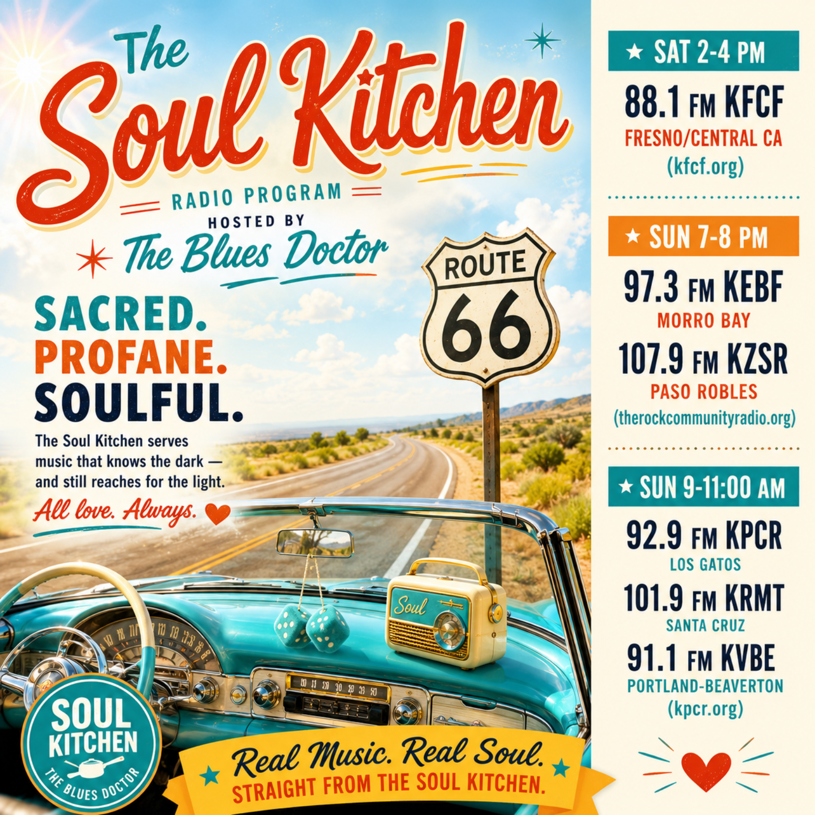 July 19 The Soul Kitchen 92.9 FM KPCR  episode artwork