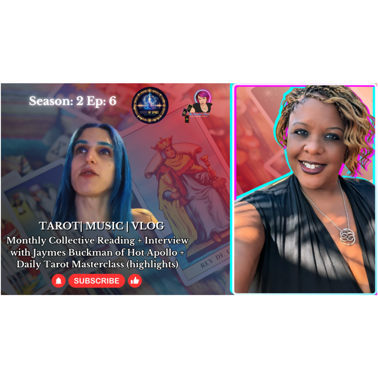 Monthly Collective Tarot Reading, Jaymes Buckman of Hot Apollo & Ancient Wisdom for Everyday Life episode artwork