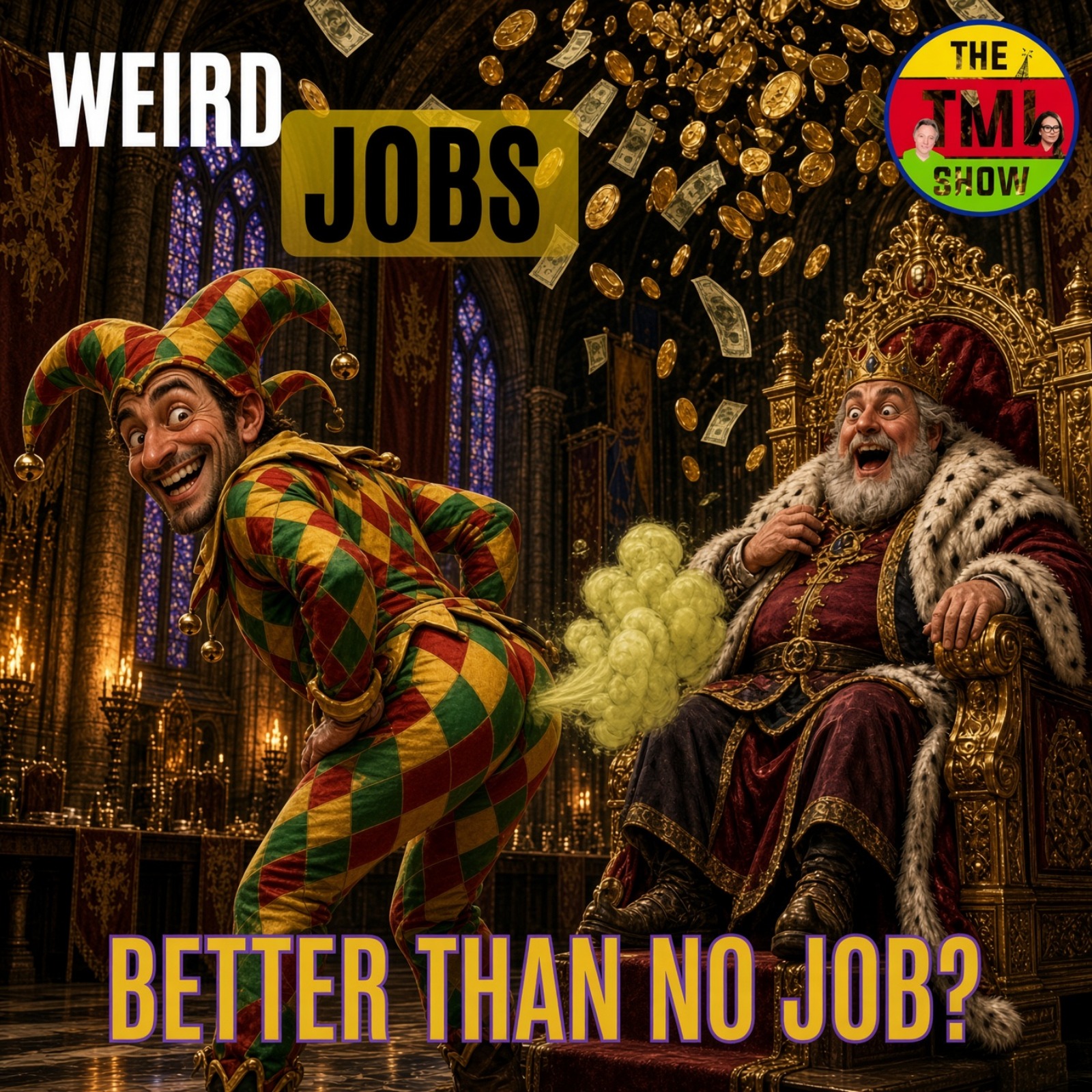 AI Bosses, Lost Wages, America’s Disappearing Jobs, History’s Weirdest Jobs | TMI Ep 459 episode artwork