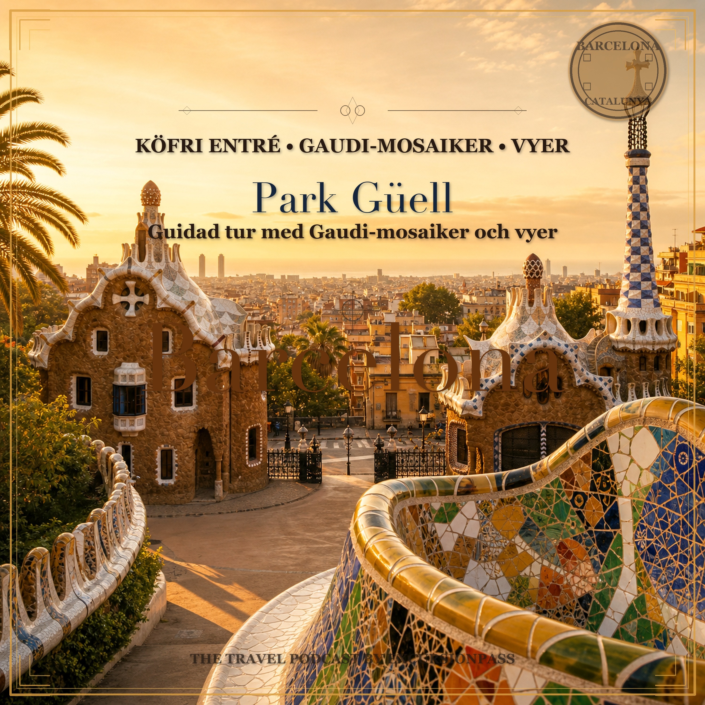 Guidad tur i Park Güell: Gaudi-mosaiker, vyer och köfri entré i Barcelona