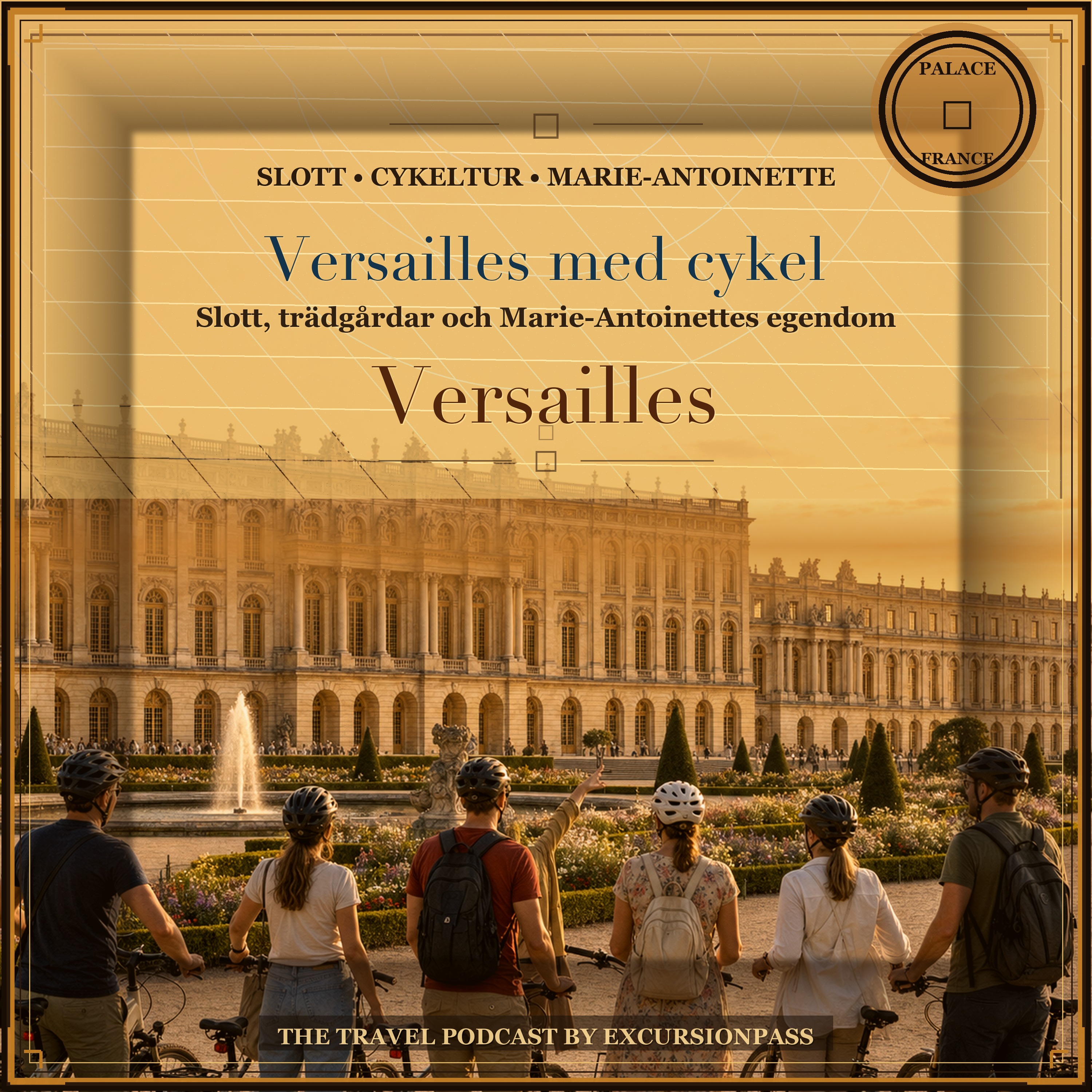 Cykeltur vid slottet Versailles med Marie-Antoinettes egendom
