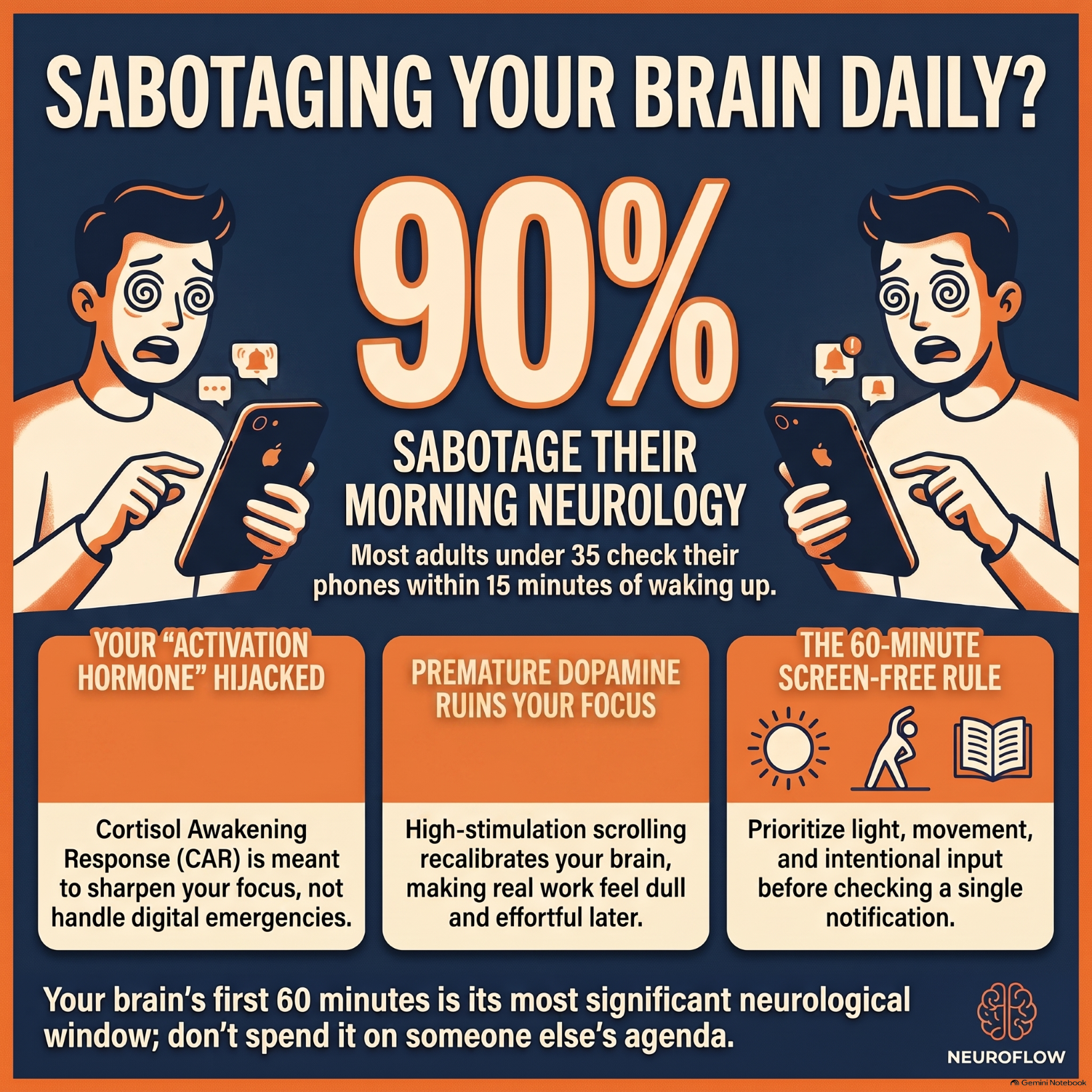 How to Break Your Morning Phone Habit: Neuroscience of the First 60 Minutes