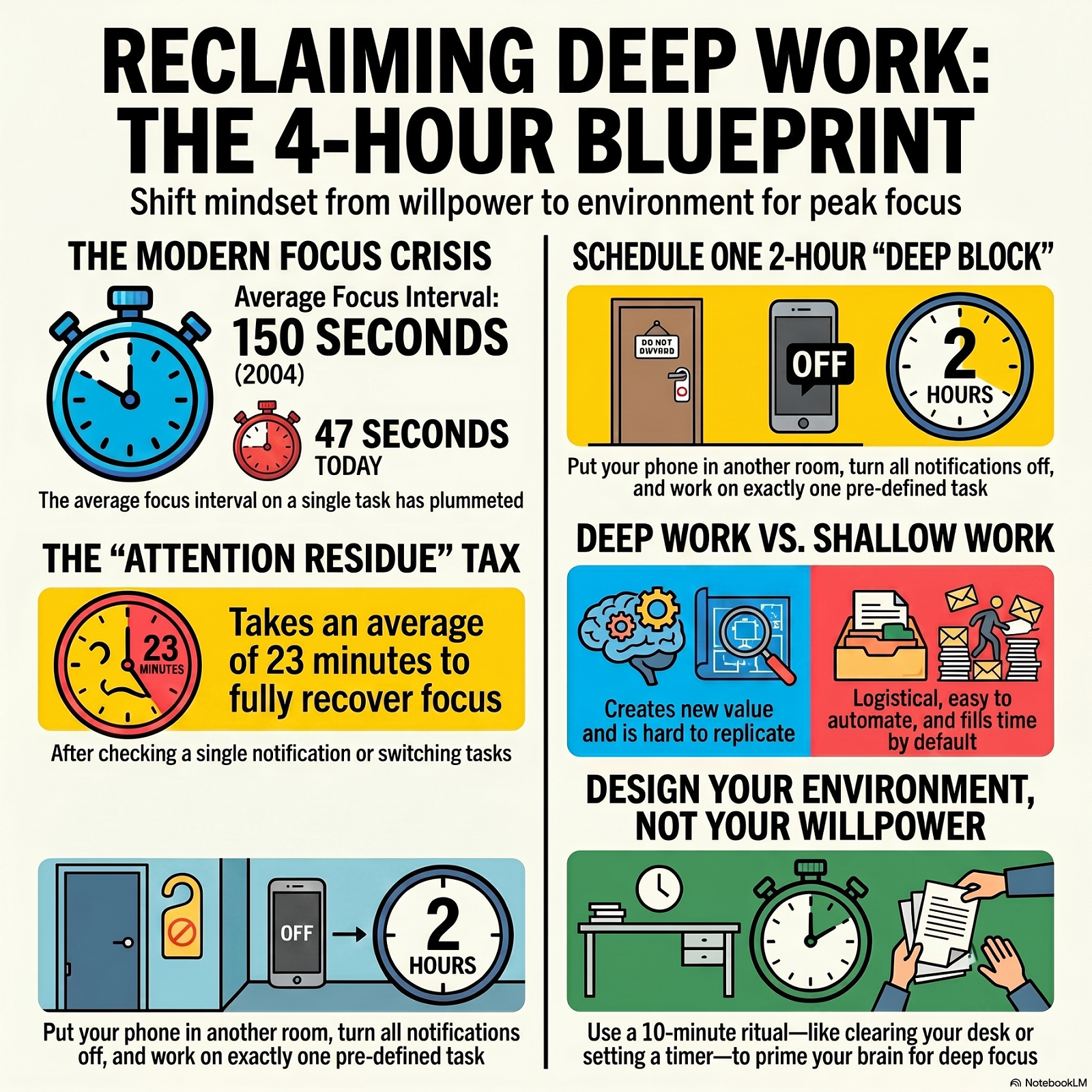 How to Build a 4-Hour Deep Work Blueprint to Reclaim Your Focus
