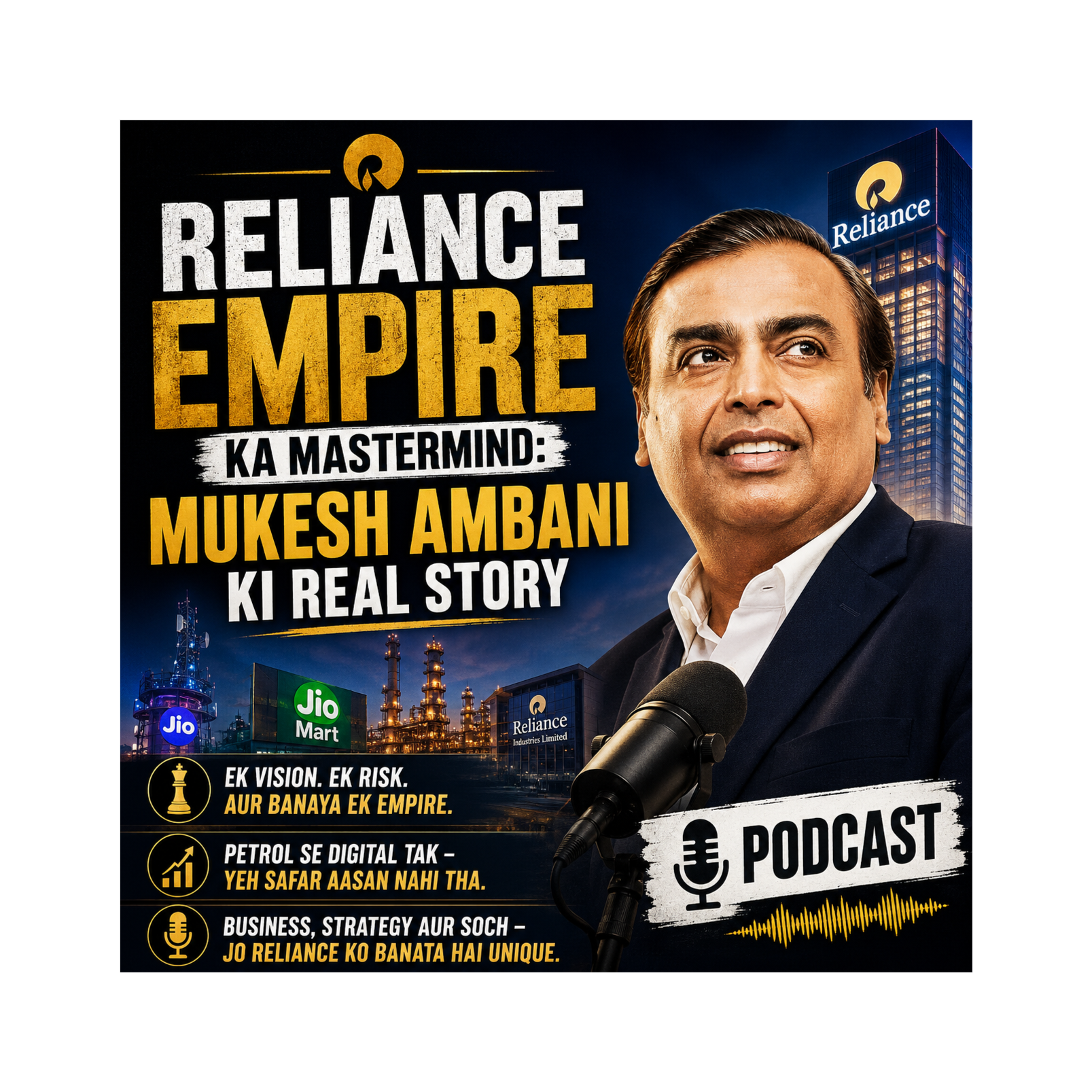 Reliance Empire Ka Mastermind: Mukesh Ambani Ki Real Story | Podcast | episode artwork