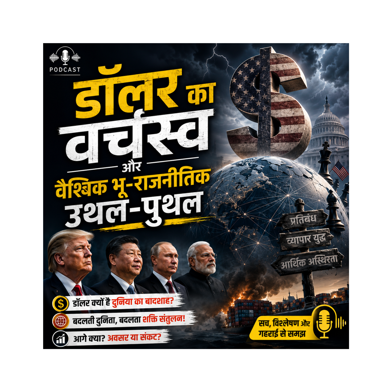 डॉलर का वर्चस्व और वैश्विक भू-राजनीतिक उथल-पुथल episode artwork