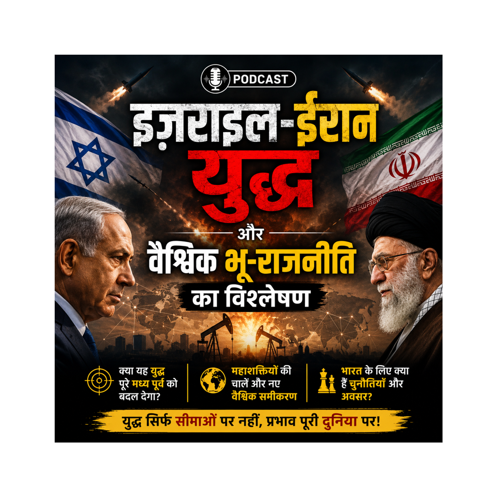 इज़राइल-ईरान युद्ध और वैश्विक भू-राजनीति का विश्लेषण episode artwork