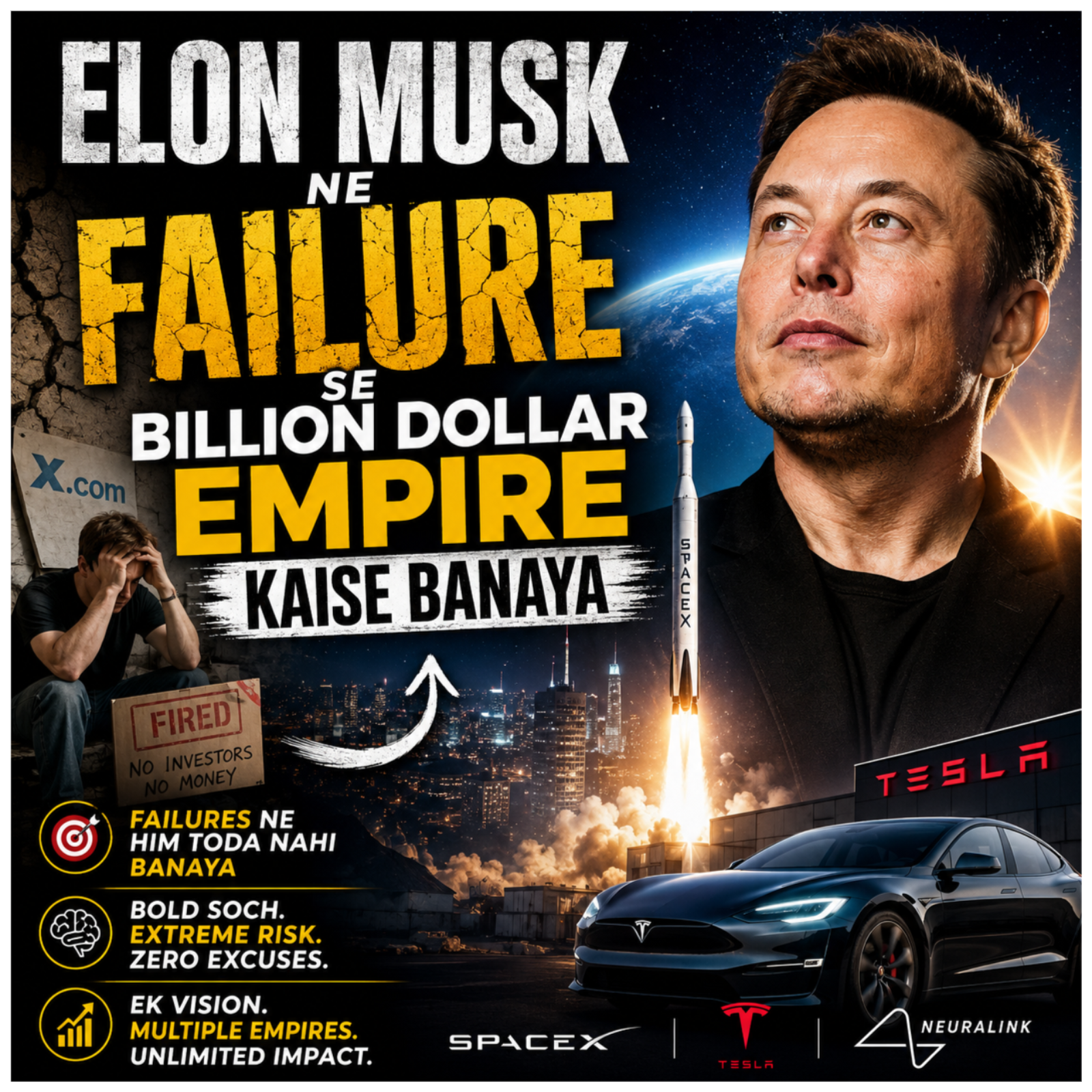 Elon Musk Ne Failure Se Billion Dollar Empire Kaise Banaya episode artwork