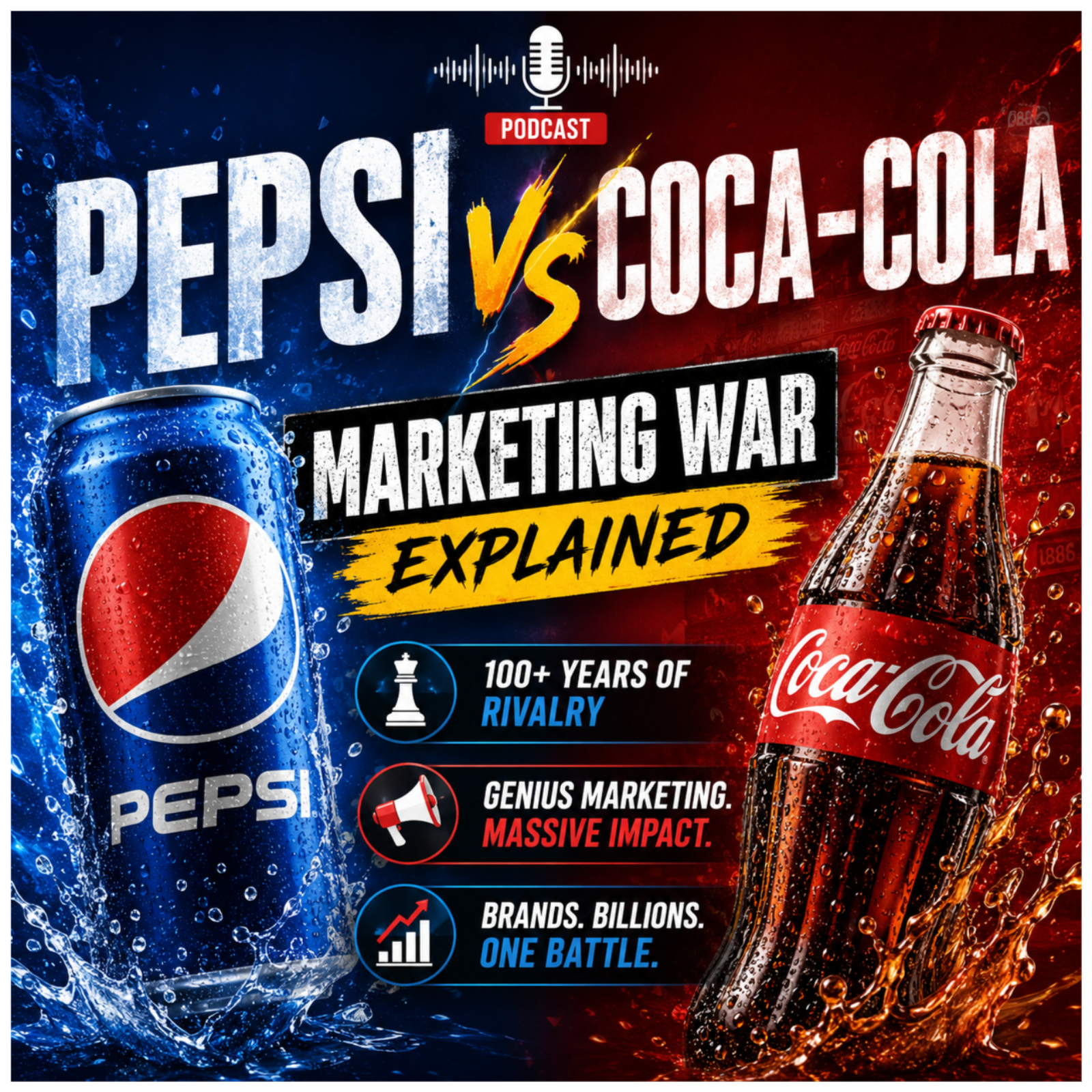 Pepsi vs Coca-Cola : Marketing War Explained episode artwork
