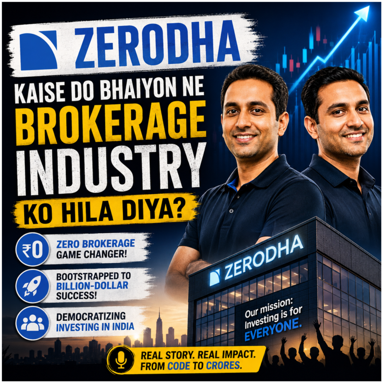 Zerodha: Kaise Do Bhaiyon Ne Brokerage Industry Ko Hila Diya? episode artwork