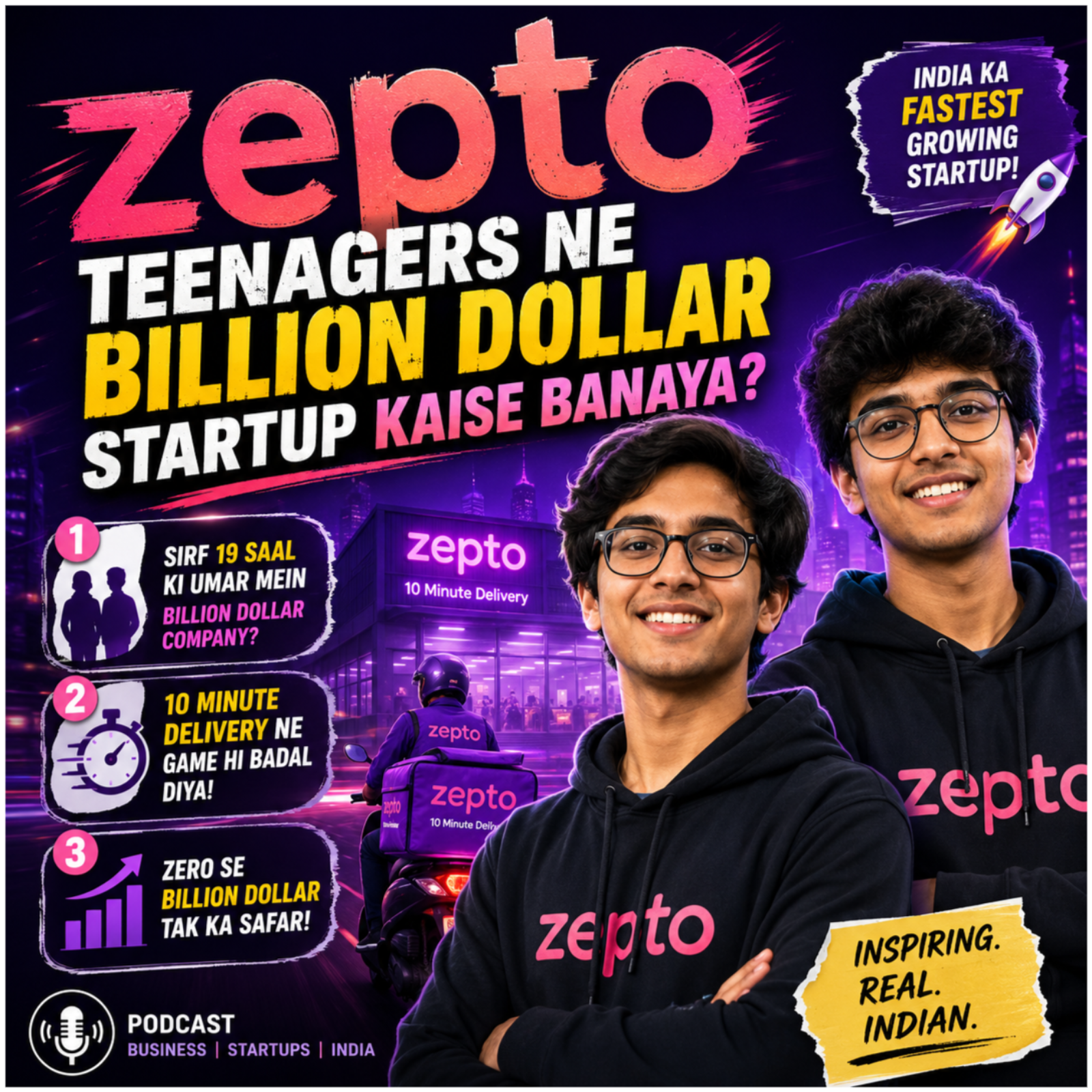 Zepto: Teenagers Ne Billion Dollar Startup Kaise Banaya? episode artwork