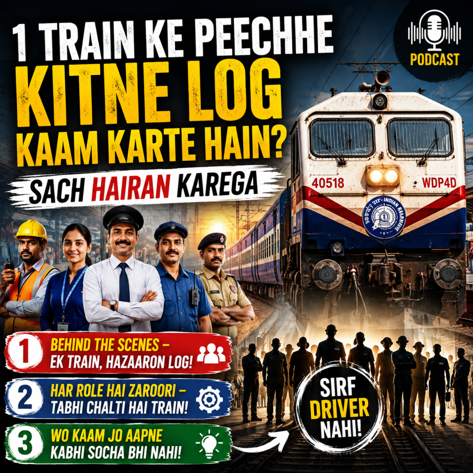 1 Train Ke Peeche Kitne Log Kaam Karte Hain? Sach Hairan Karega episode artwork