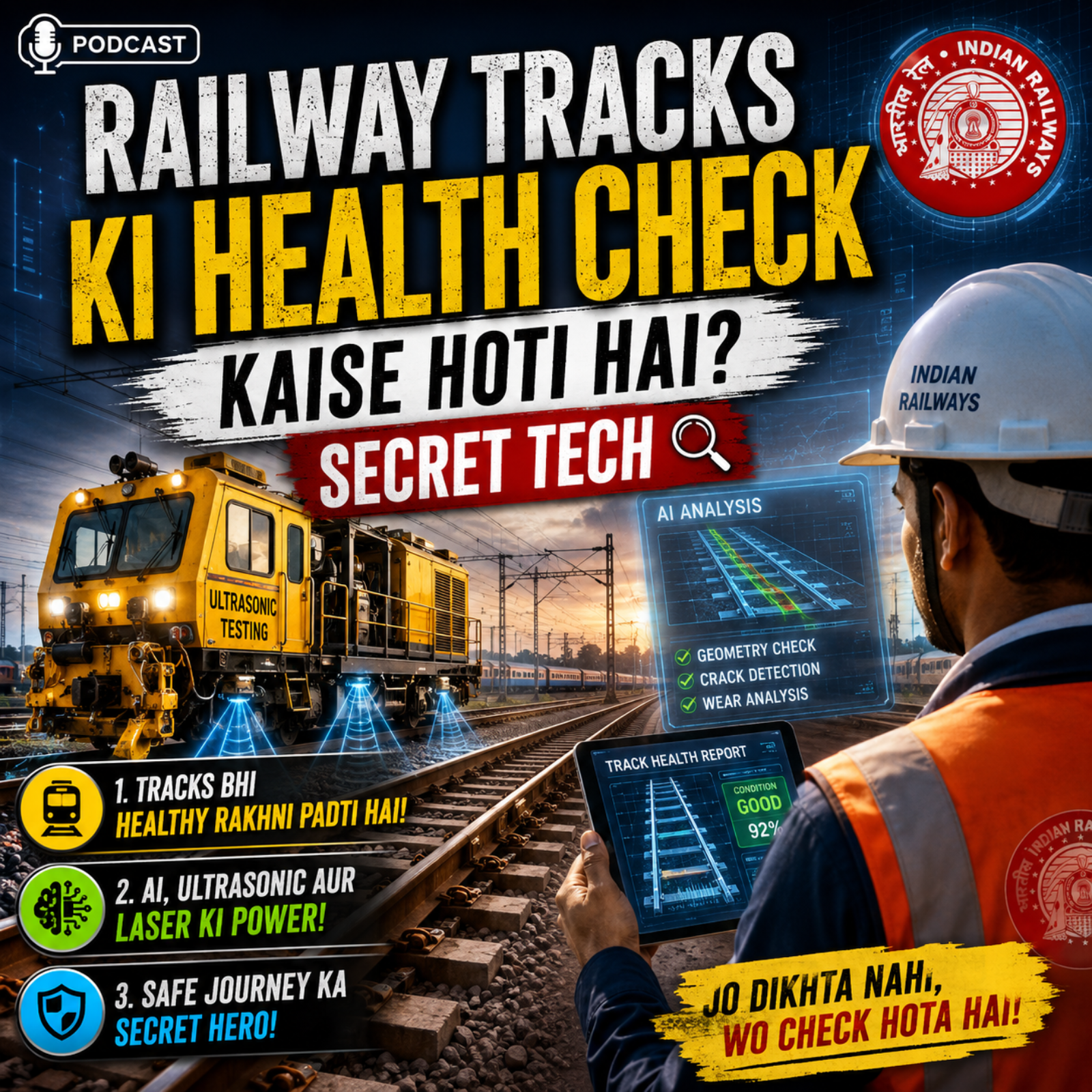 Railway Tracks Ki Health Check Kaise Hoti Hai? Secret Tech episode artwork