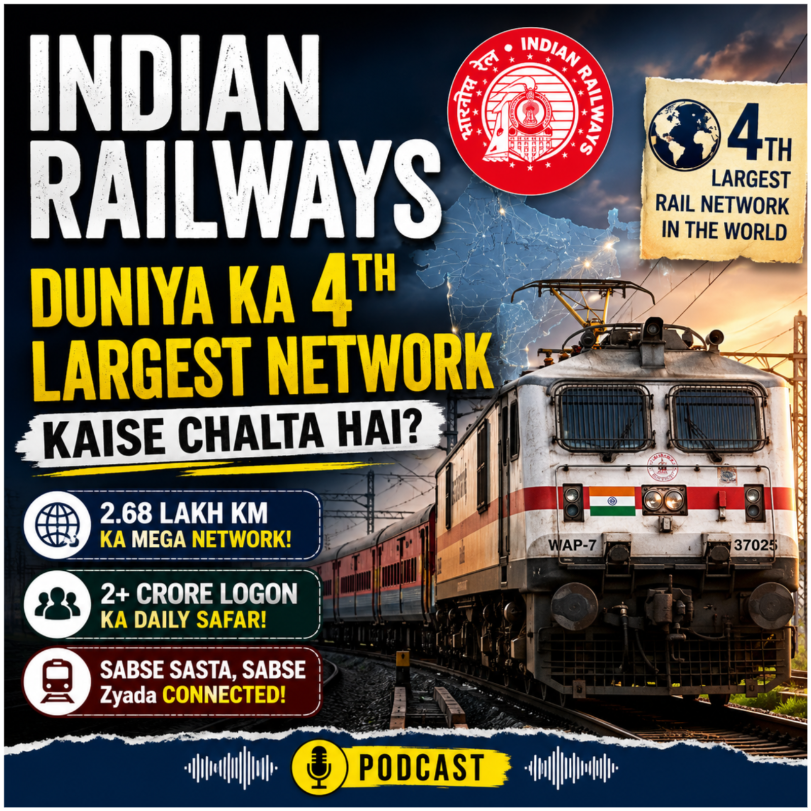 Indian Railways: Duniya Ka 4th Largest Network Kaise Chalta Hai?  episode artwork