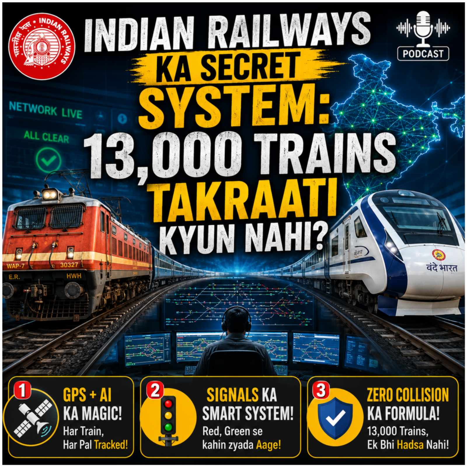 Indian Railways Ka Secret System: 13,000 Trains Takraati Kyun Nahi? episode artwork