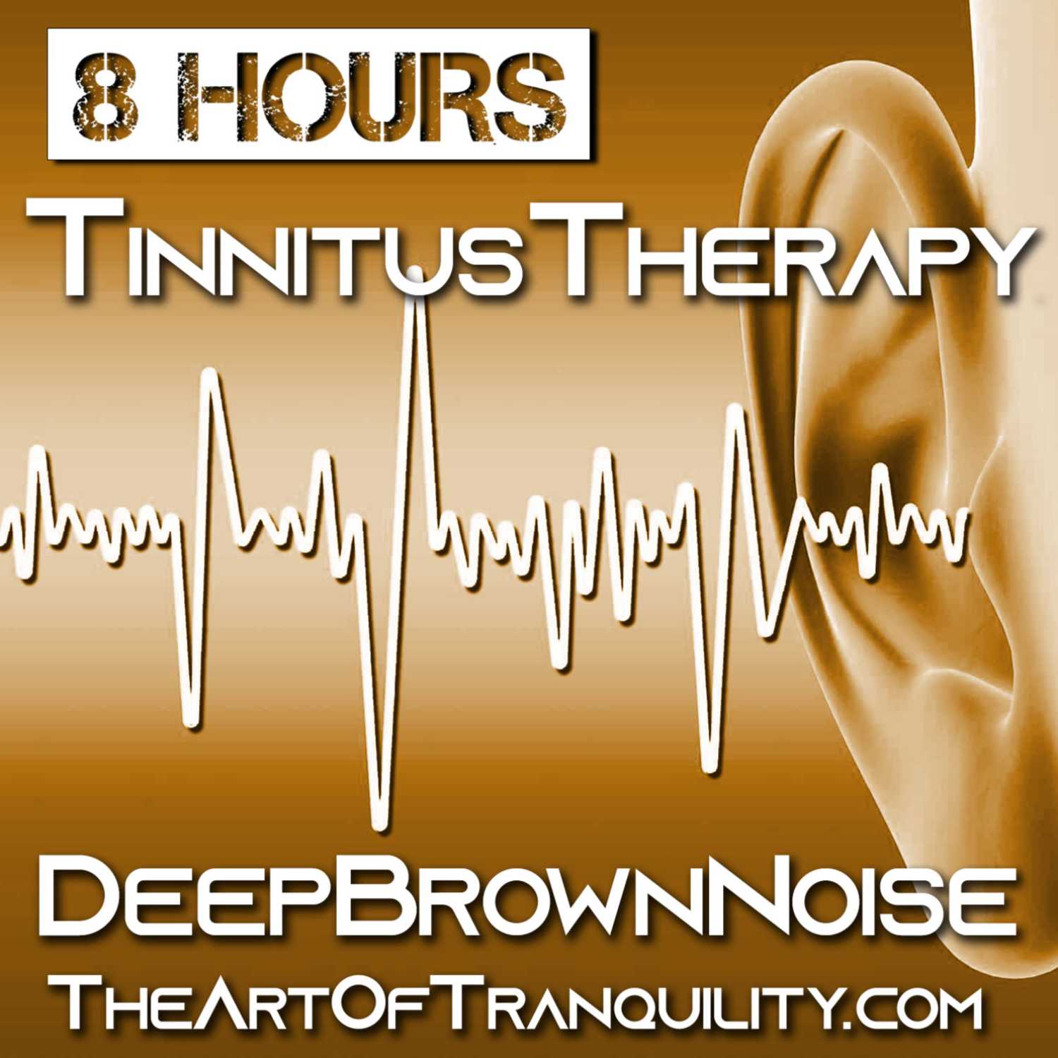 DEEP BROWN NOISE TINNITUS THERAPY | Deep Sleep, Relaxation, Focus, Concentration | 8Hrs