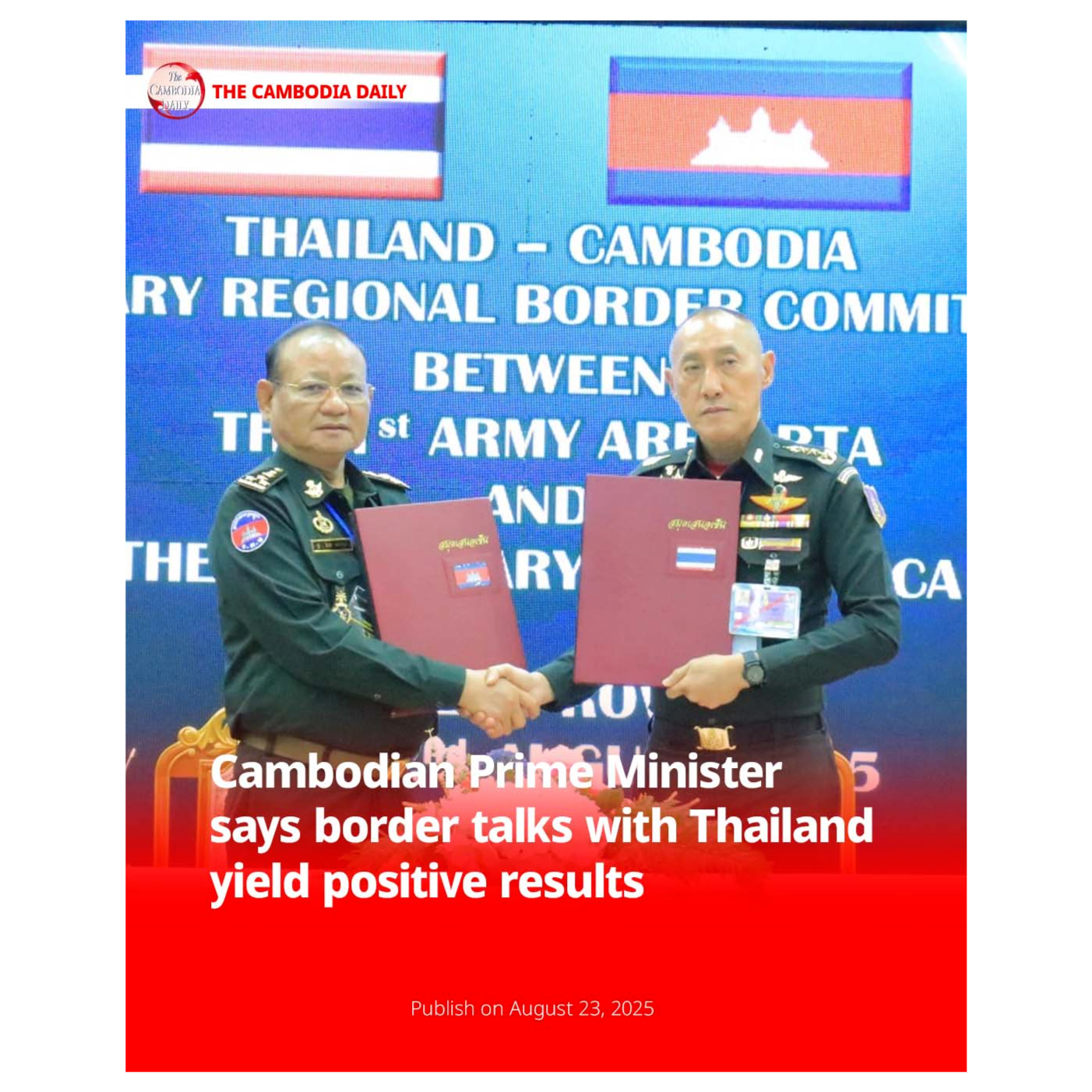 Cambodian Prime Minister says border talks with Thailand yield positive results episode artwork