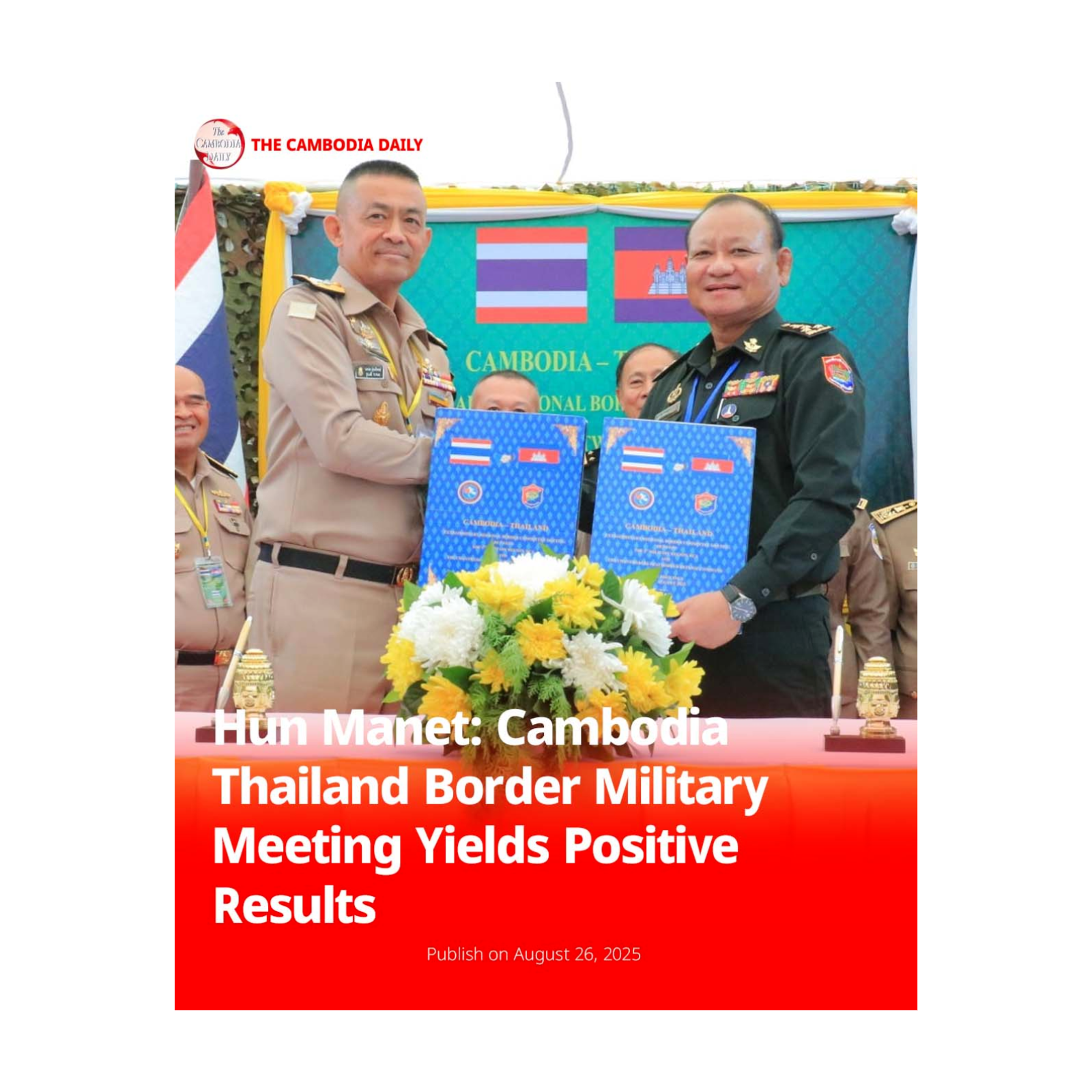 Hun Manet: Cambodia Thailand Border Military Meeting Yields Positive Results episode artwork