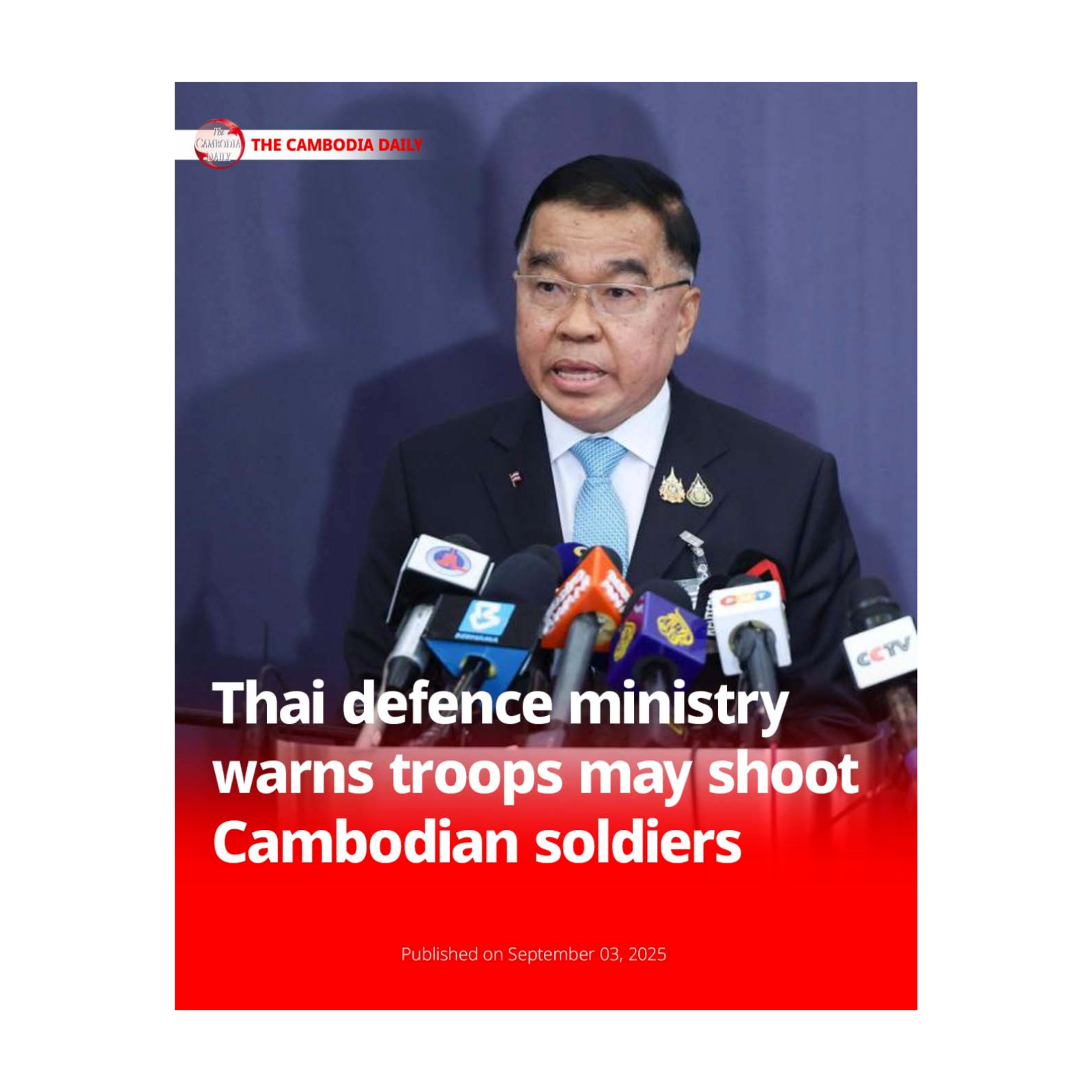 Thai defence ministry warns troops may shoot Cambodian soldiers episode artwork