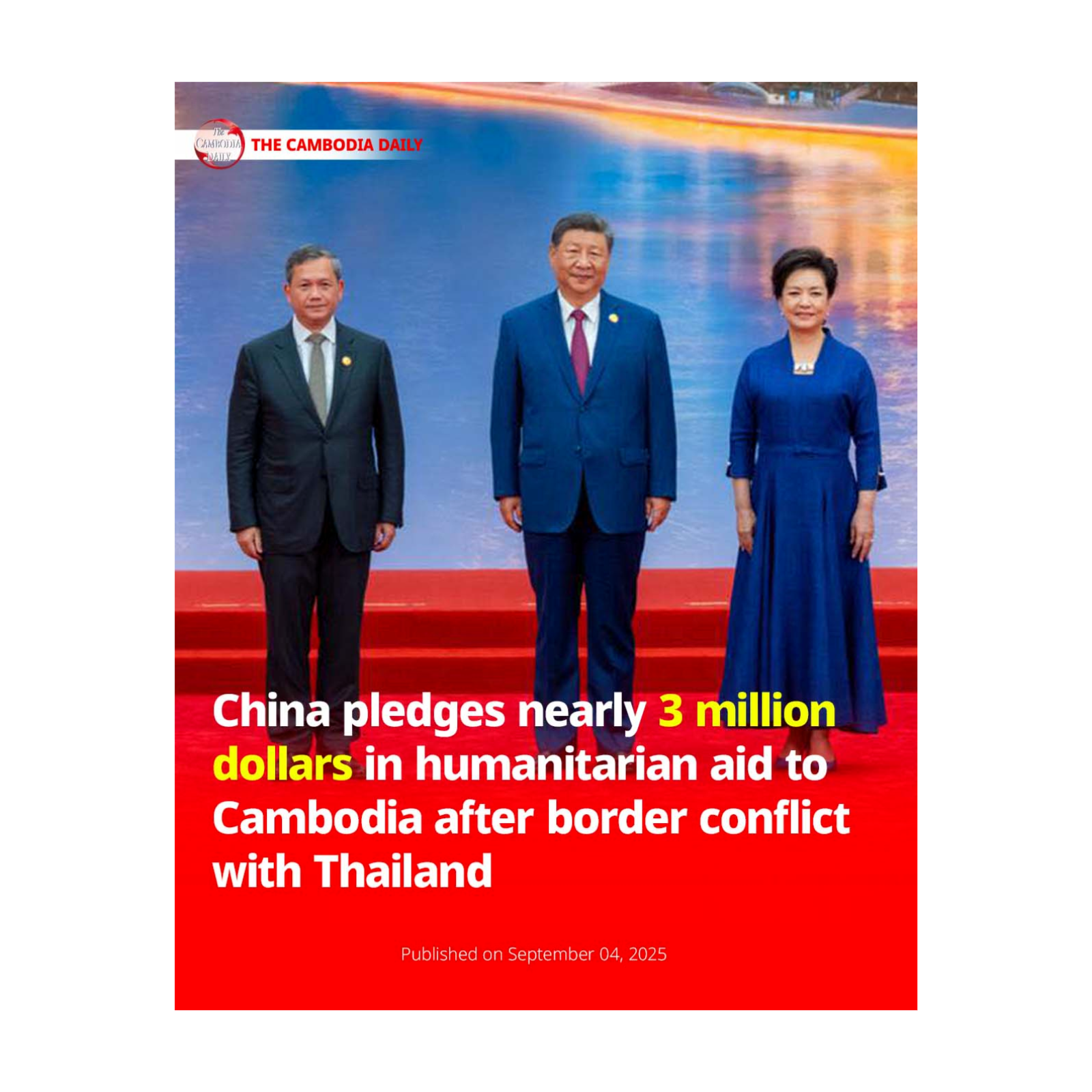 China pledges nearly 3 million dollars in humanitarian aid to Cambodia after border conflict with Thailand episode artwork