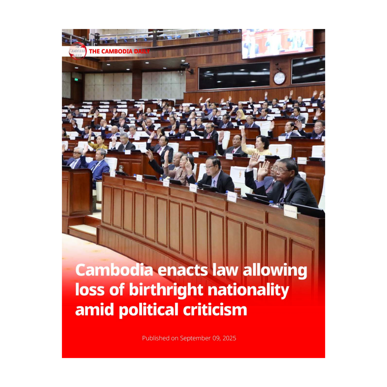 Cambodia enacts law allowing loss of birthright nationality amid political criticism episode artwork