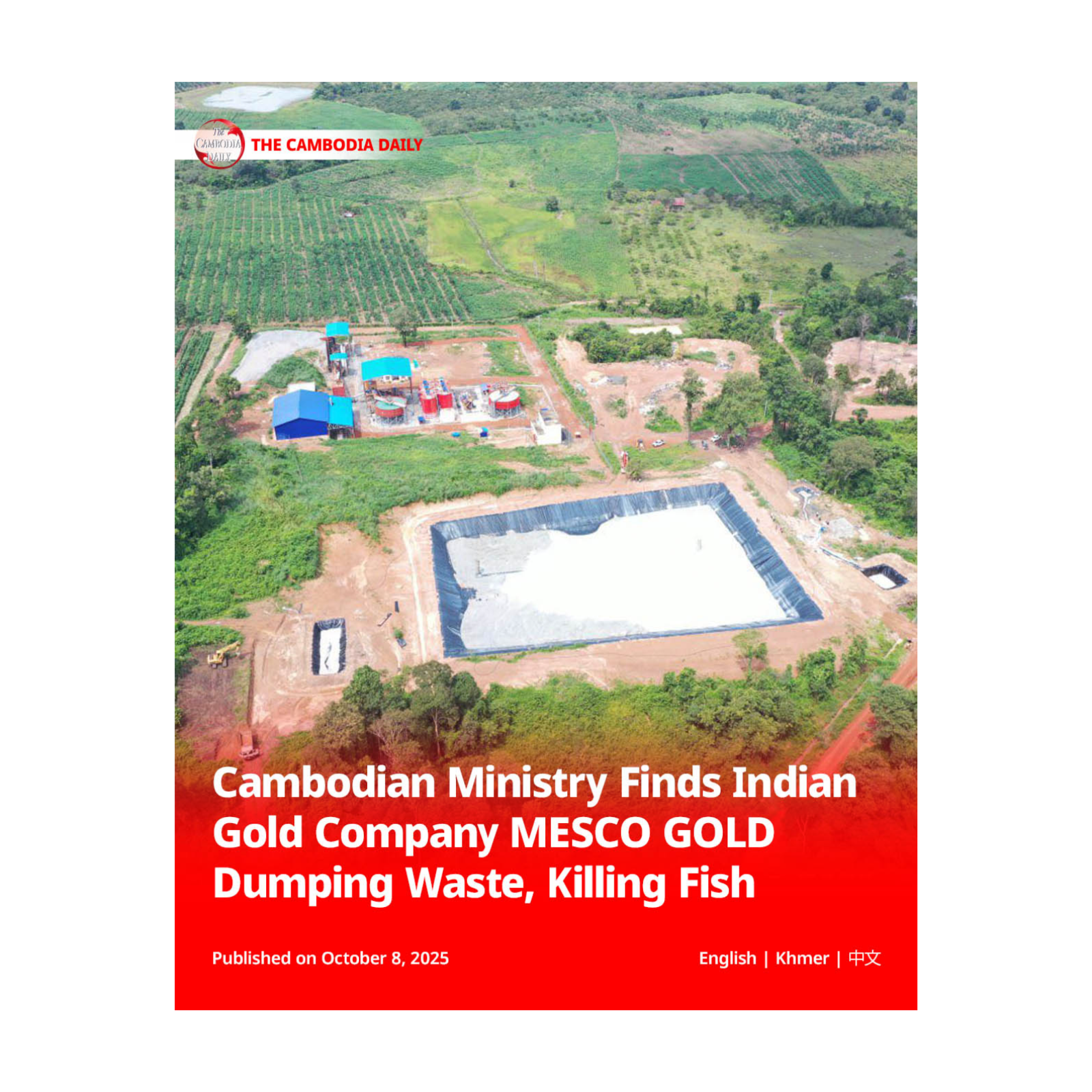 Cambodian Ministry Finds Indian Gold Company MESCO GOLD Dumping Waste, Killing Fish episode artwork