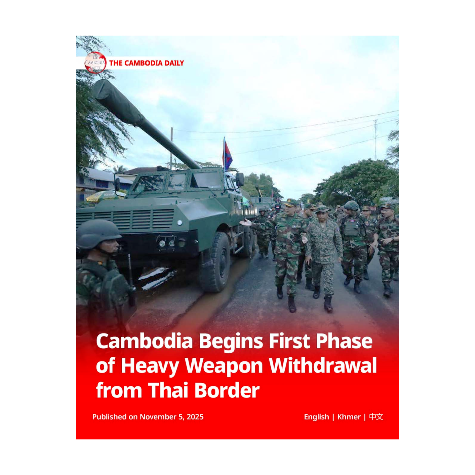 Cambodia Begins First Phase of Heavy Weapon Withdrawal from Thai Border episode artwork