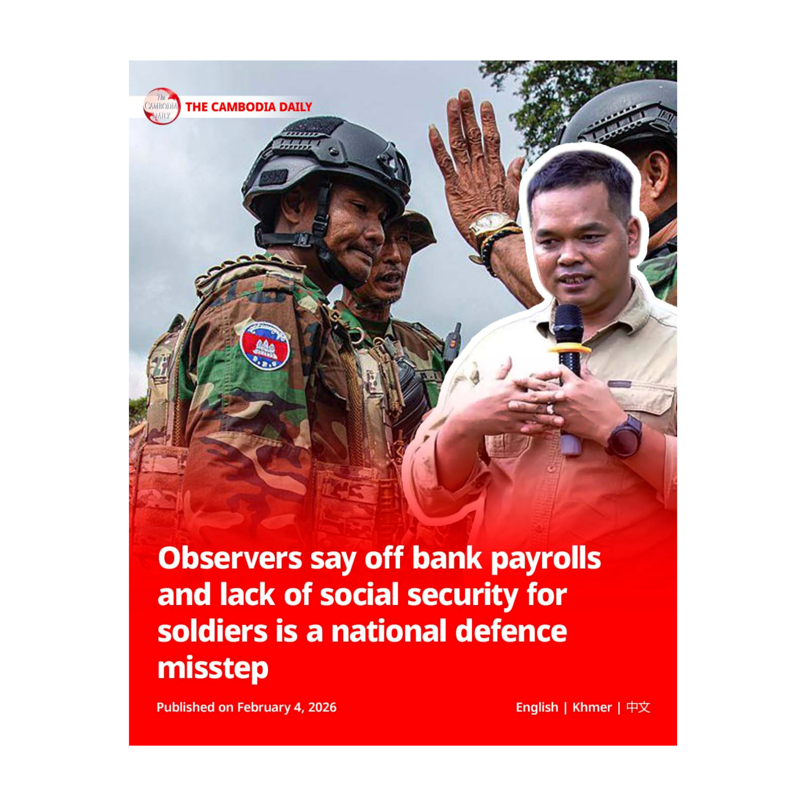 Observers say off bank payrolls and lack of social security for soldiers is a national defence misstep episode artwork