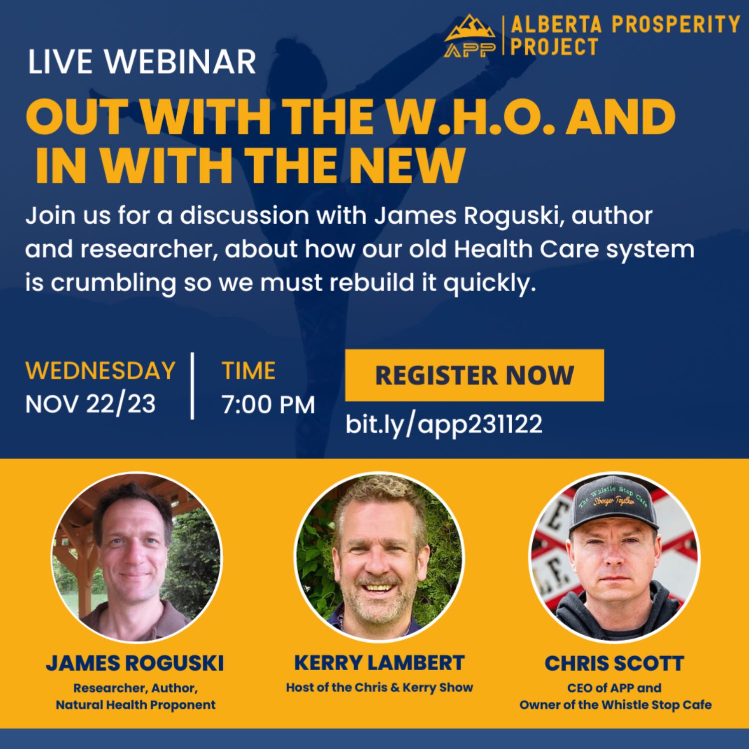 231122 Alberta Prosperity Project Webinar: Out with the W.H.O. and in with the NEW episode artwork