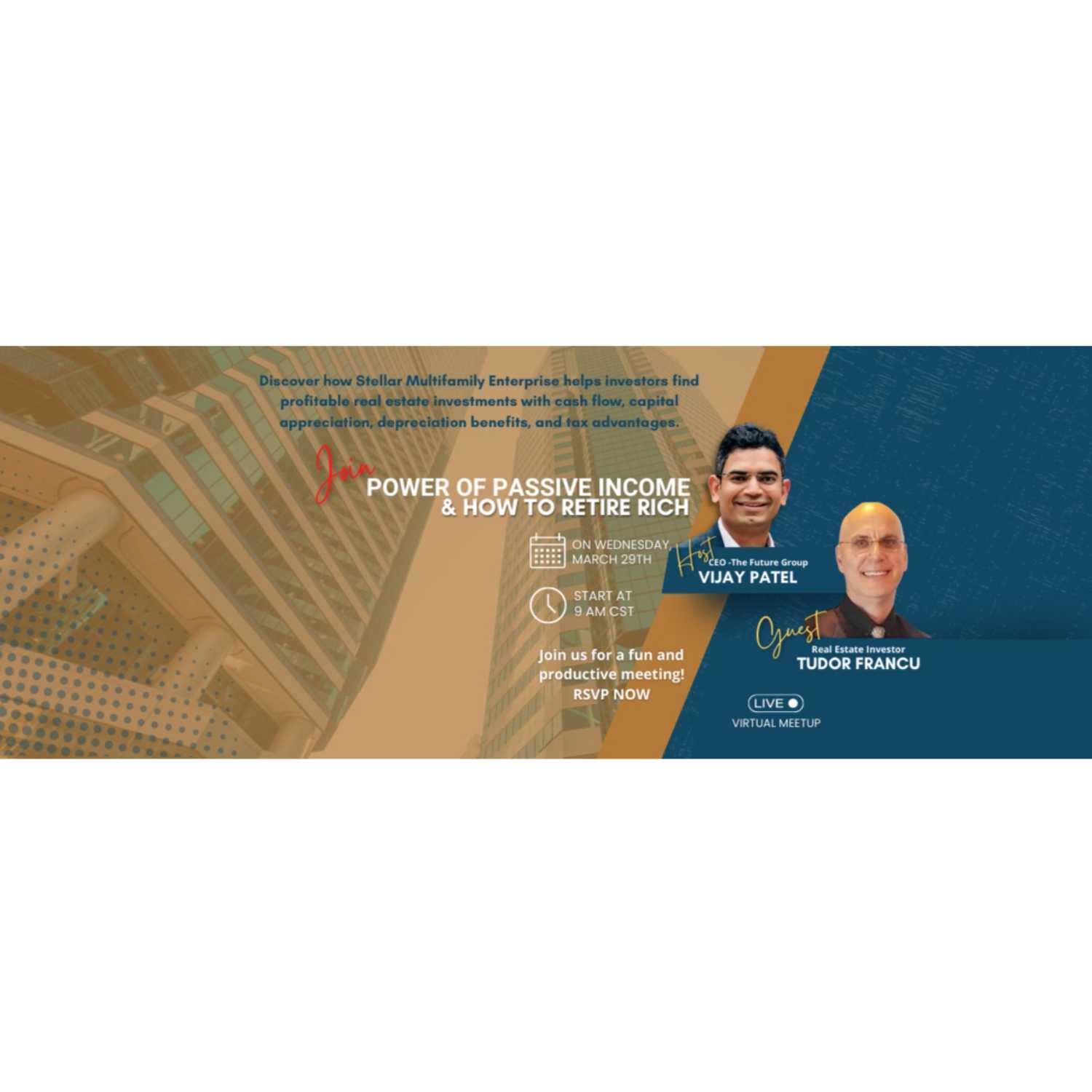 Power of Passive Investment, How to Retire Rich. Session 1 Episode 2 with Tudor Francu. Part 2 episode artwork