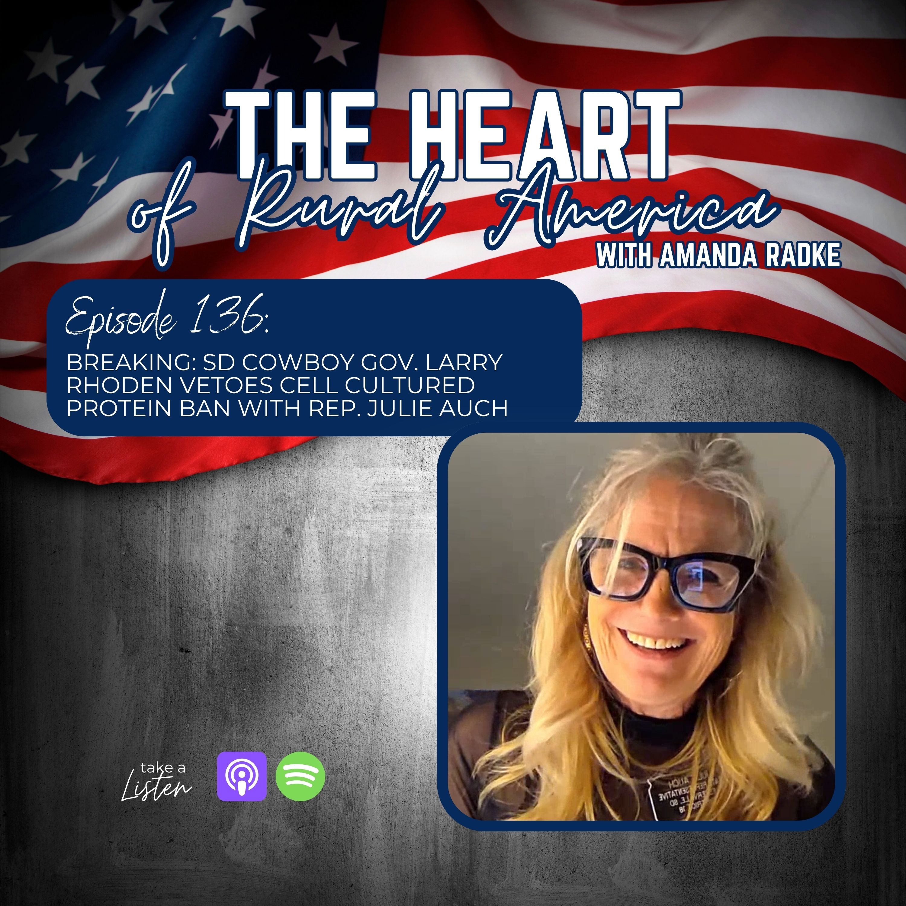 BREAKING: SD Cowboy Gov. Larry Rhoden VETOES Cell Cultured Protein Ban with Rep. Julie Auch