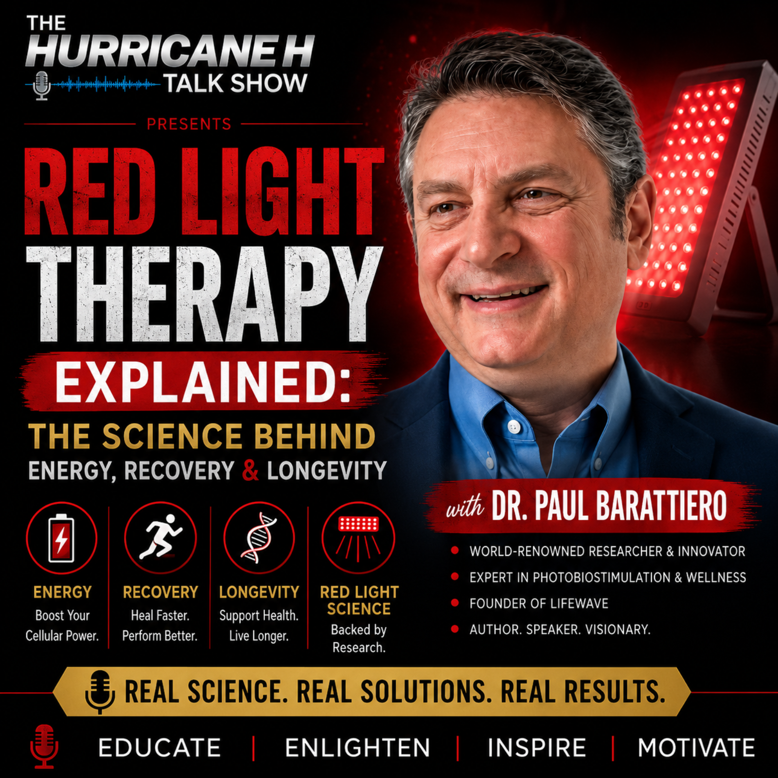 Red Light Therapy Explained The Science Behind Energy, Recovery & Longevity with Dr. Paul Barattiero