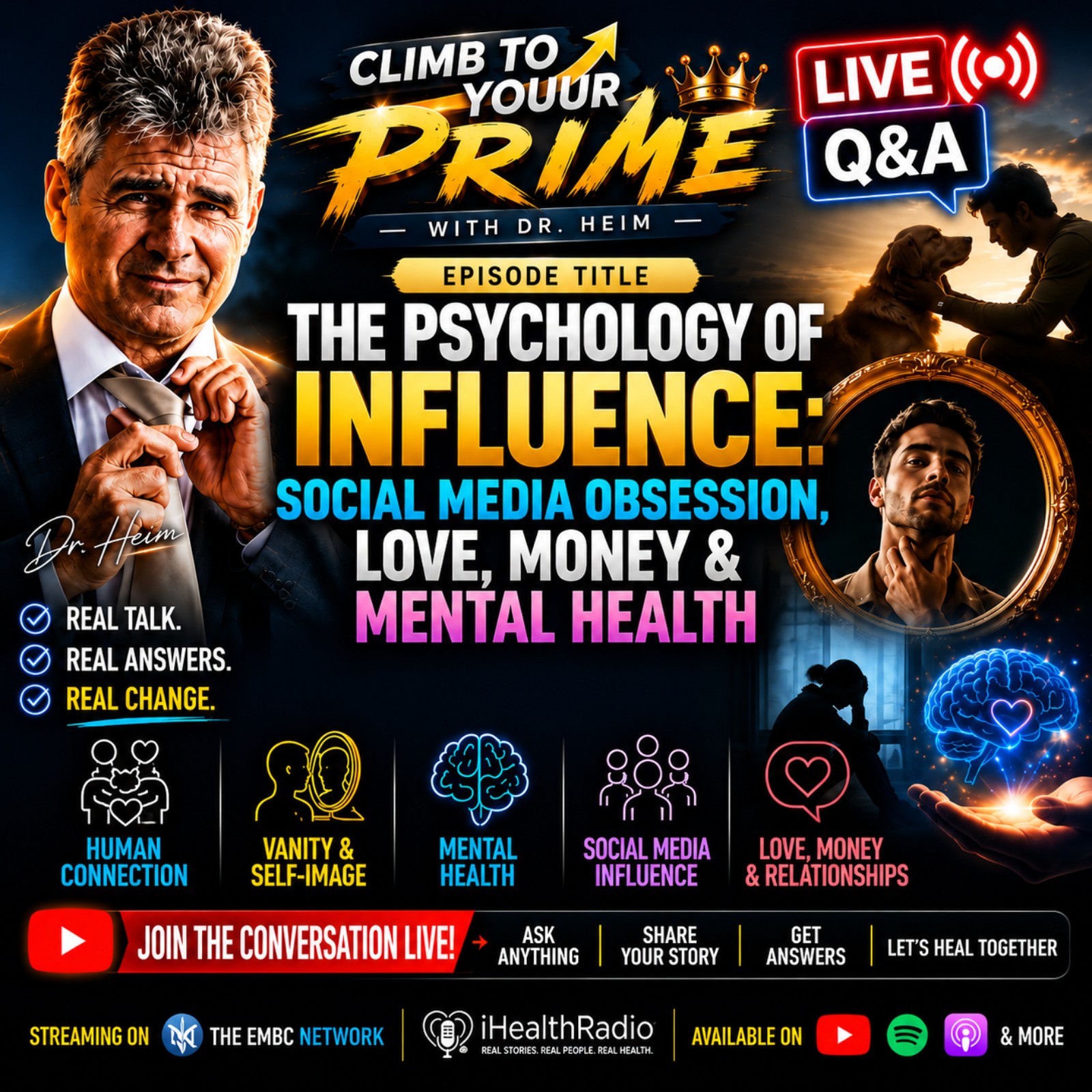 THE PSYCHOLOGY OF INFLUENCE: Social Media Obsession, Love, Money & Mental Health episode artwork