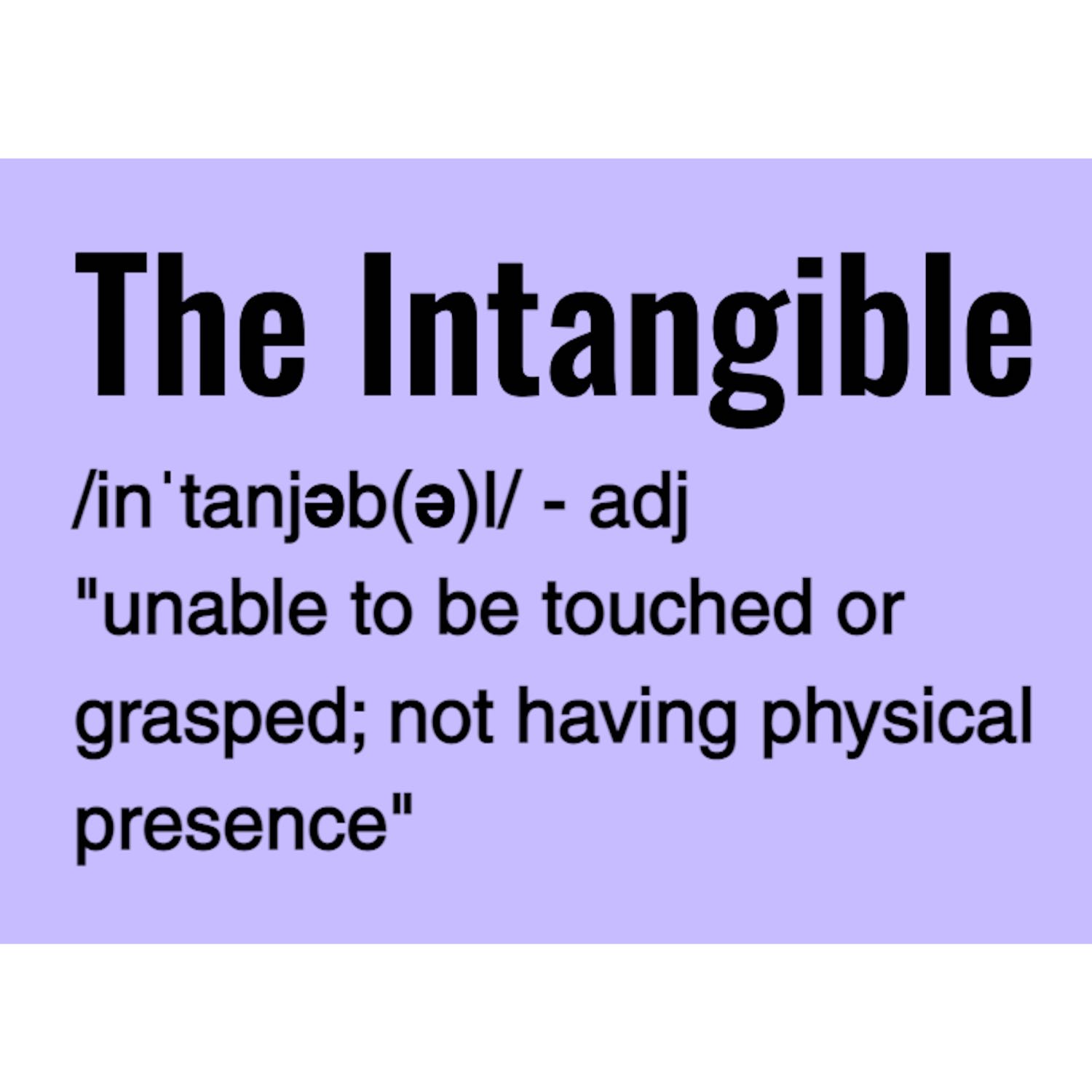 The Intangible