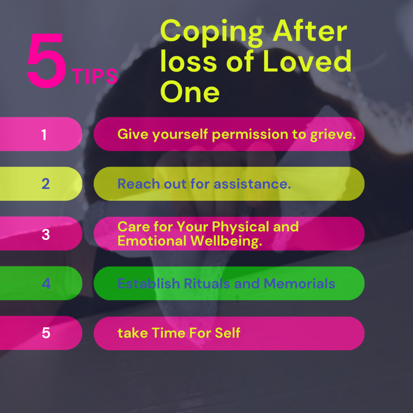 #5tipsweekly Coping After Losing A Loved One
