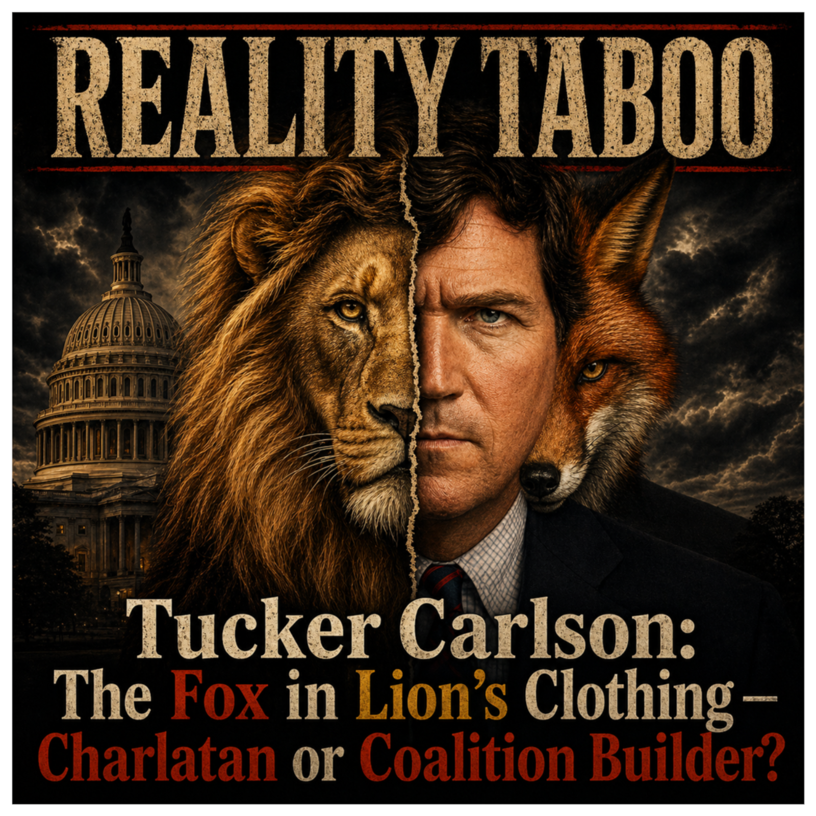 Tucker Carlson: The Fox in Lion's Clothing — Charlatan or Coalition Builder? episode artwork